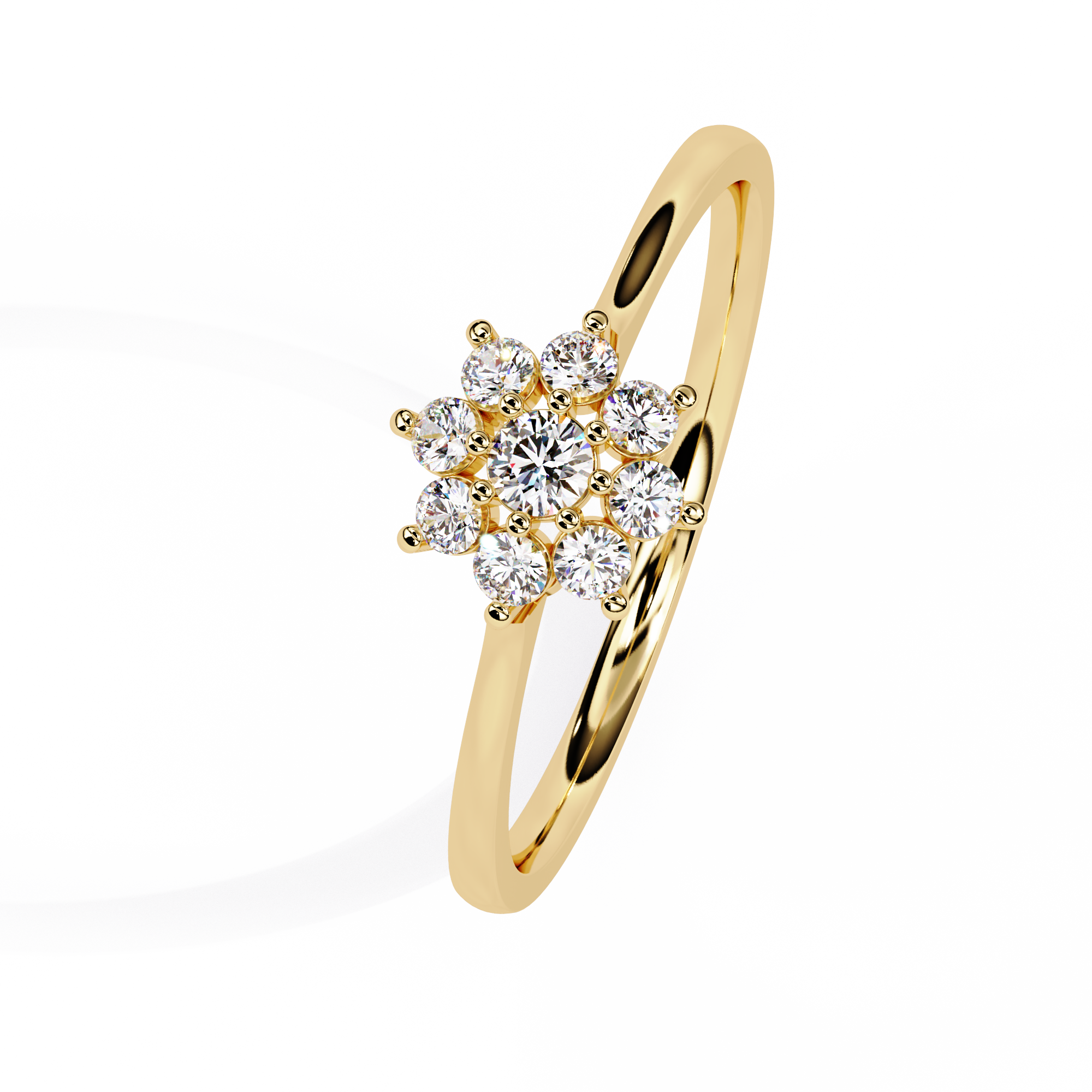 0.16 CT PETITE FLORA BAND 18K