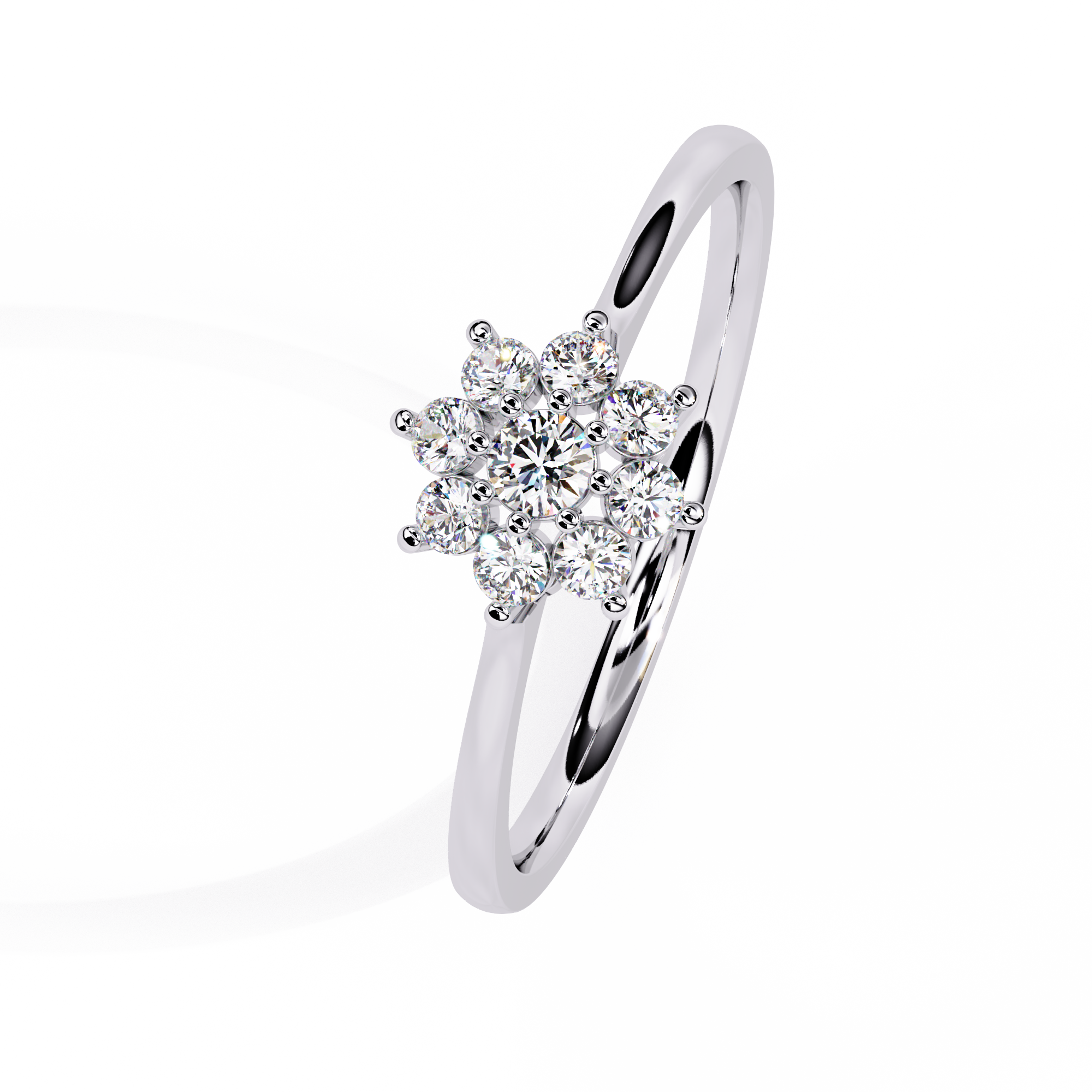 0.16 CT PETITE FLORA BAND 18K