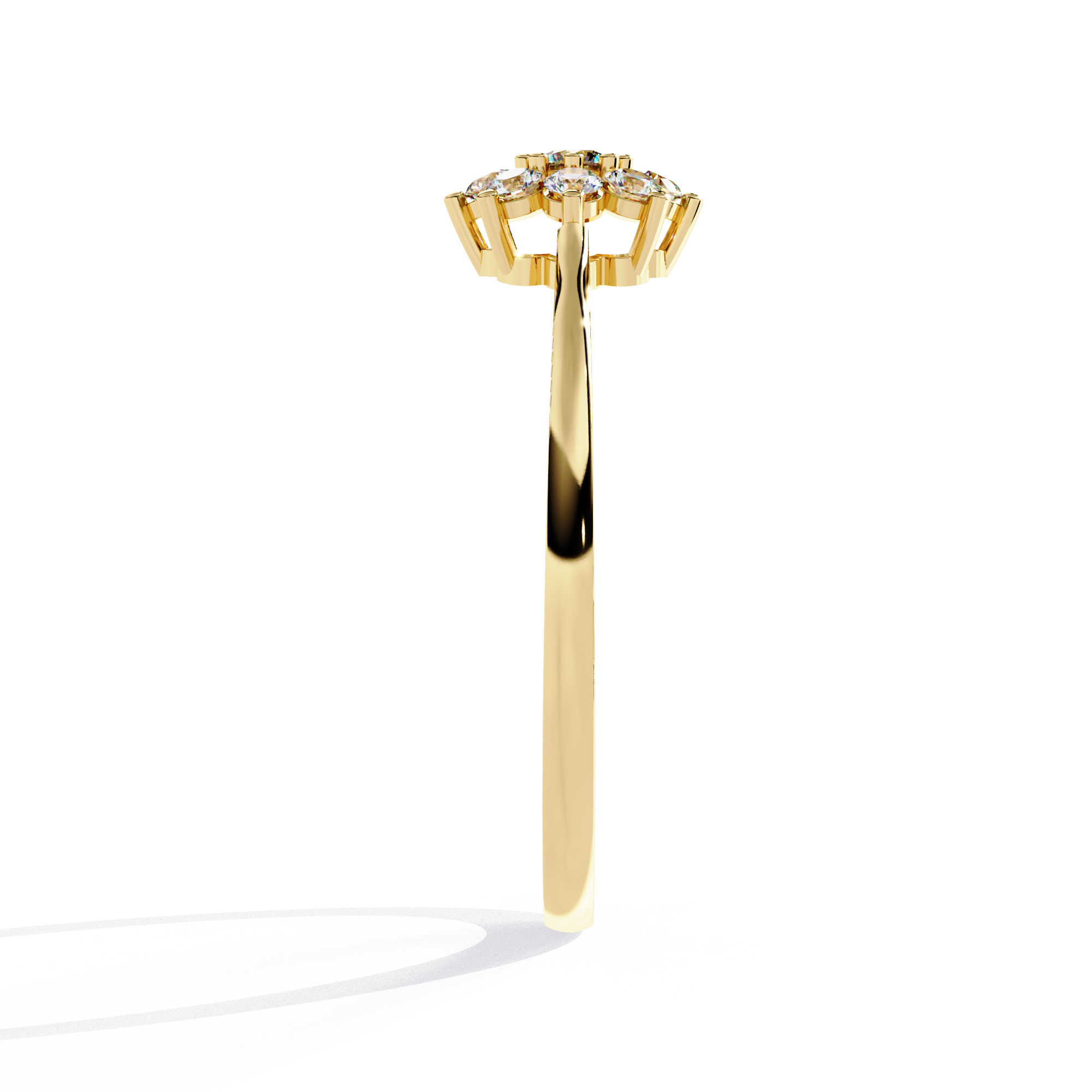 0.16 CT PETITE FLORA BAND 18K