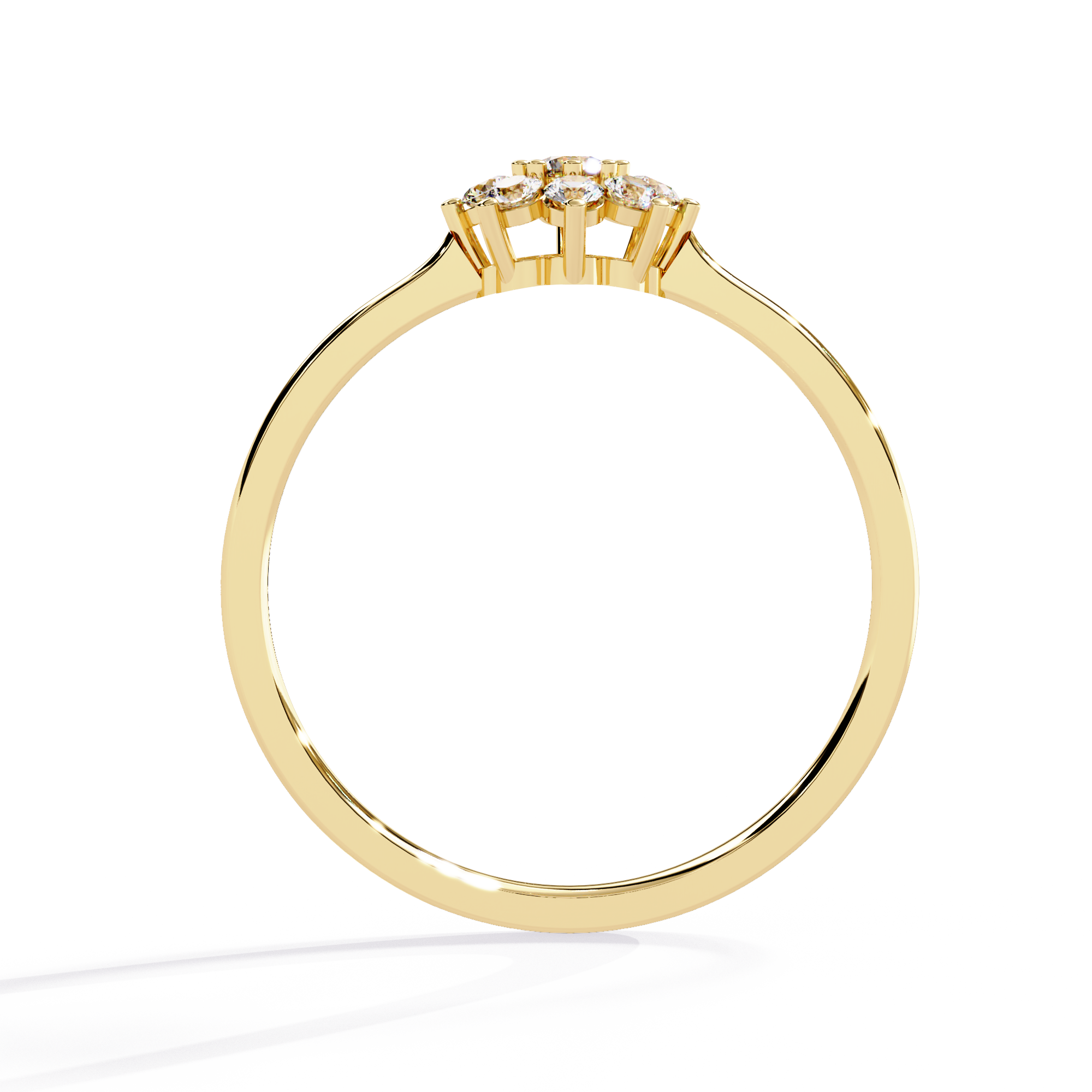 0.16 CT PETITE FLORA BAND 18K