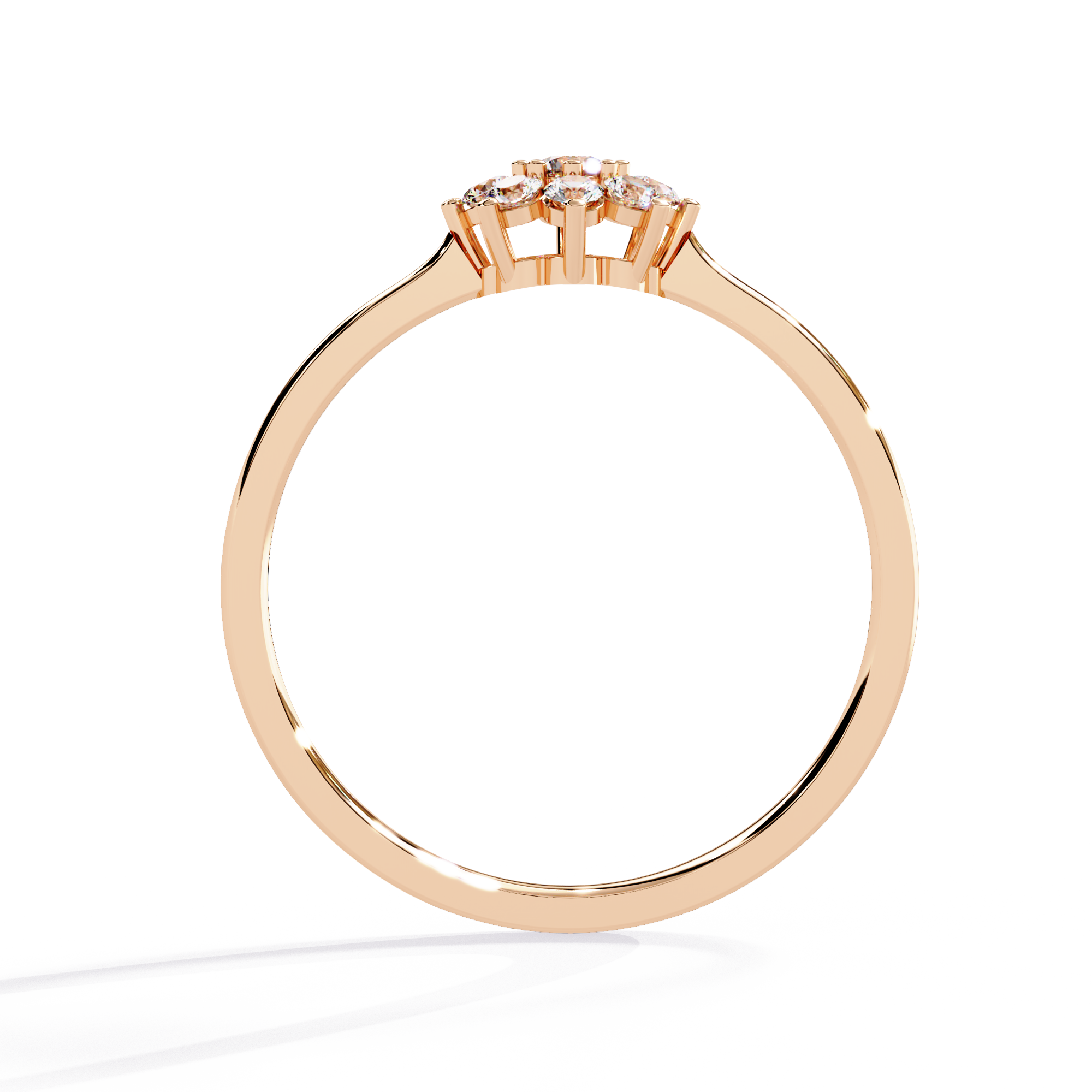 0.16 CT PETITE FLORA BAND 18K
