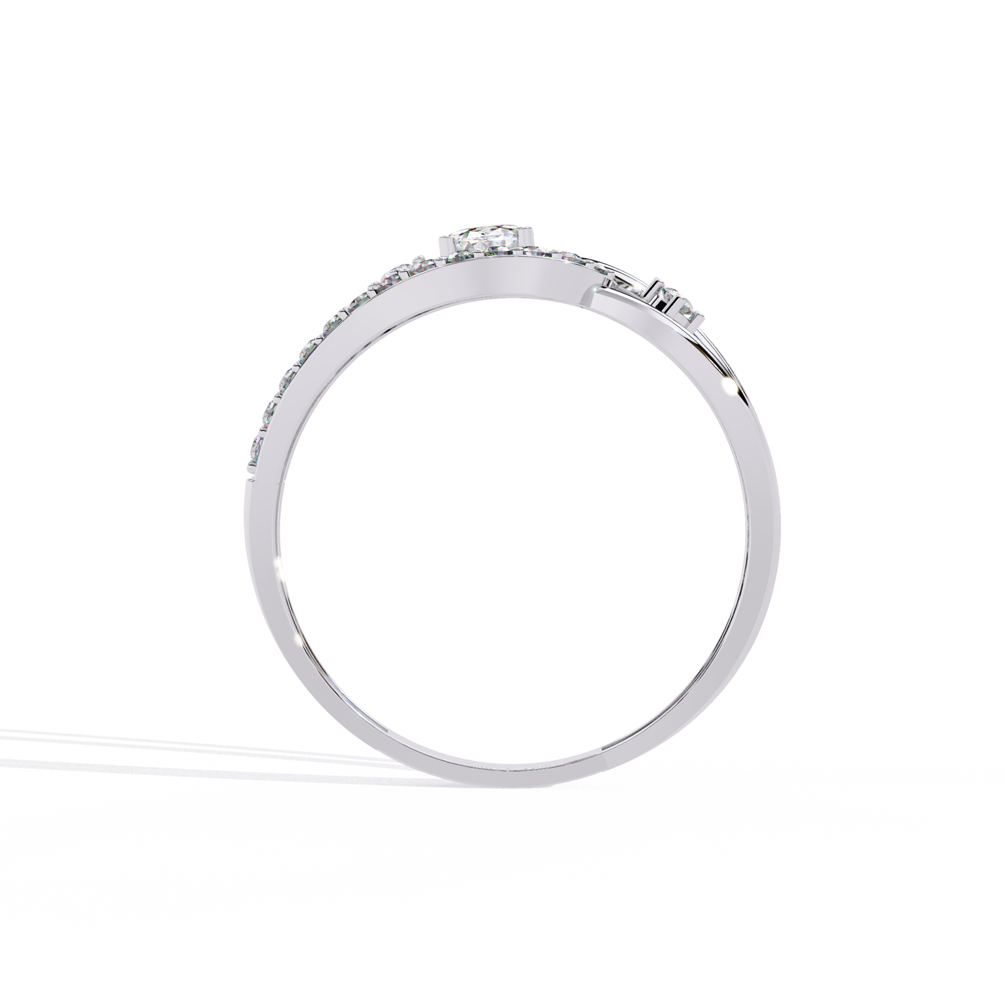 0.34 CT BLOOM LOOP BAND 18K
