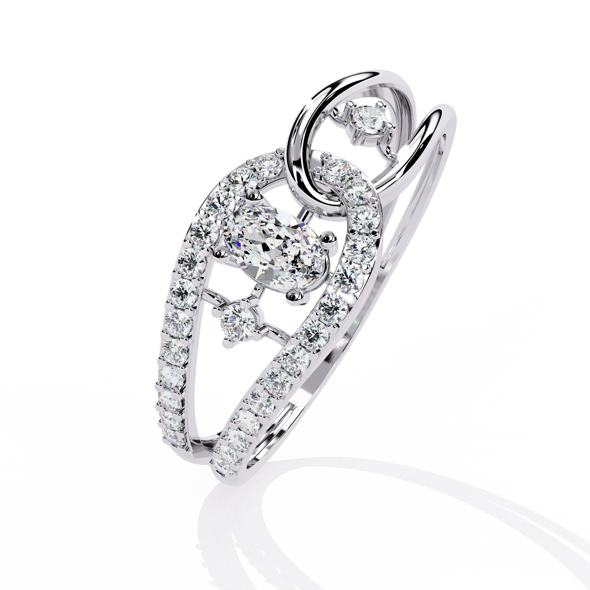 0.34 CT BLOOM LOOP BAND 18K