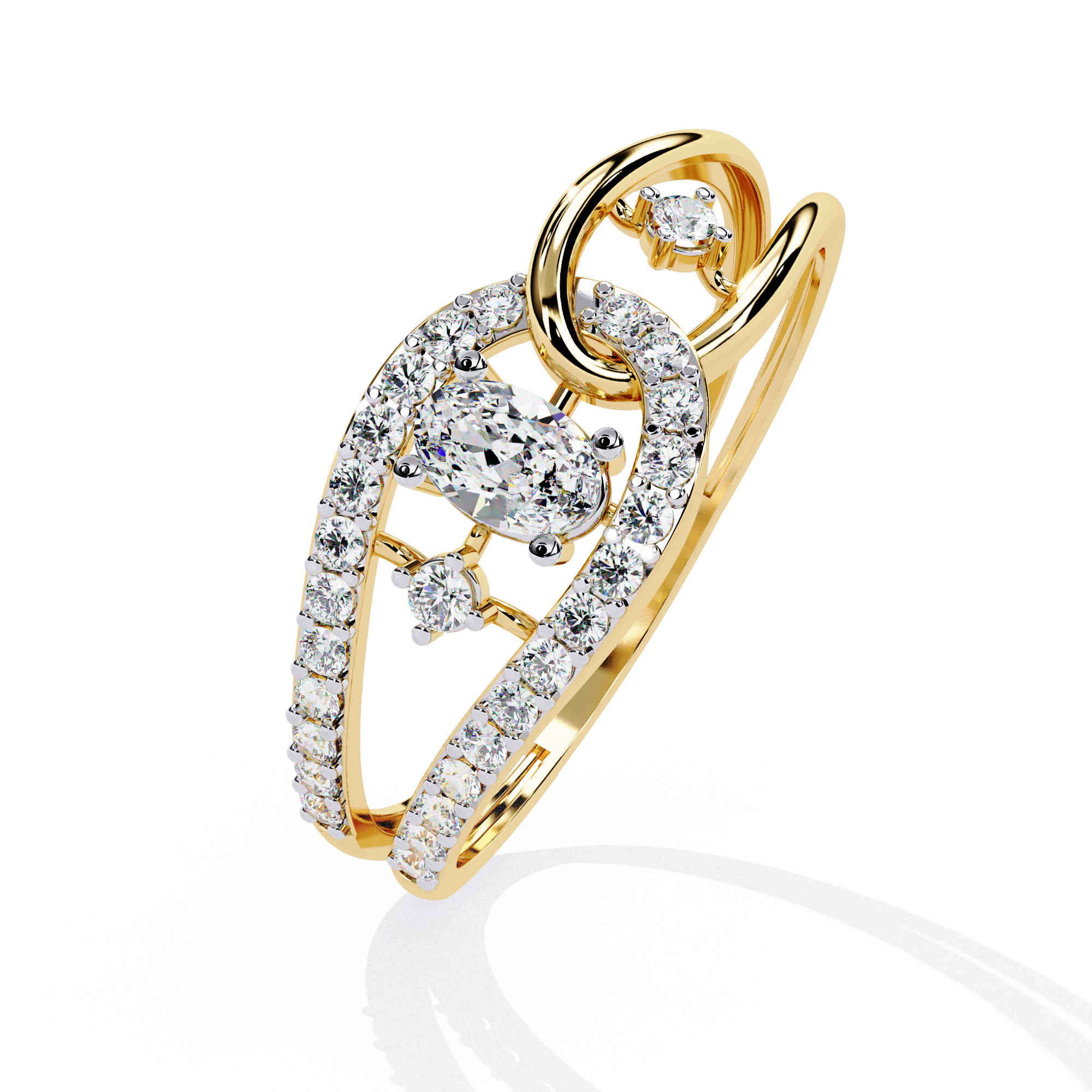 0.34 CT BLOOM LOOP BAND 18K