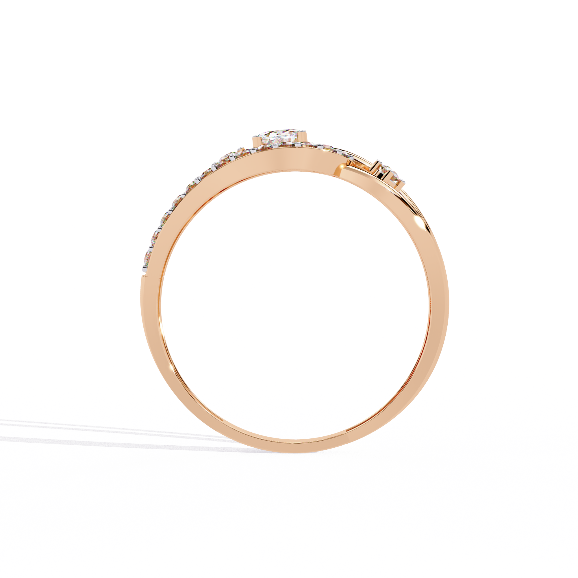 0.34 CT BLOOM LOOP BAND 18K