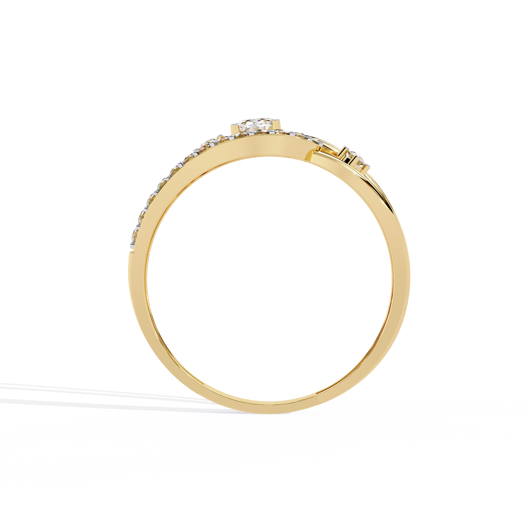 0.34 CT BLOOM LOOP BAND 18K