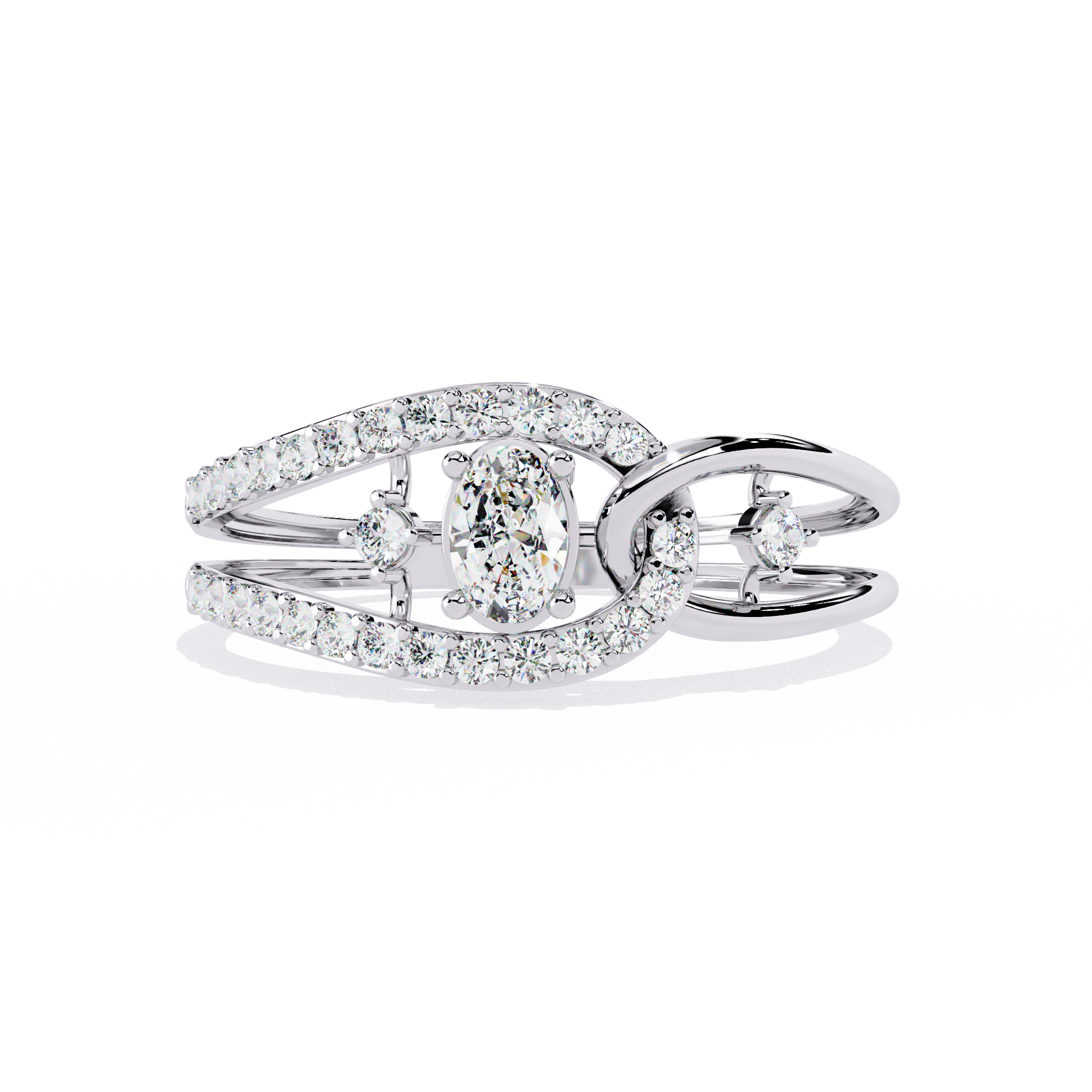0.34 CT BLOOM LOOP BAND 18K