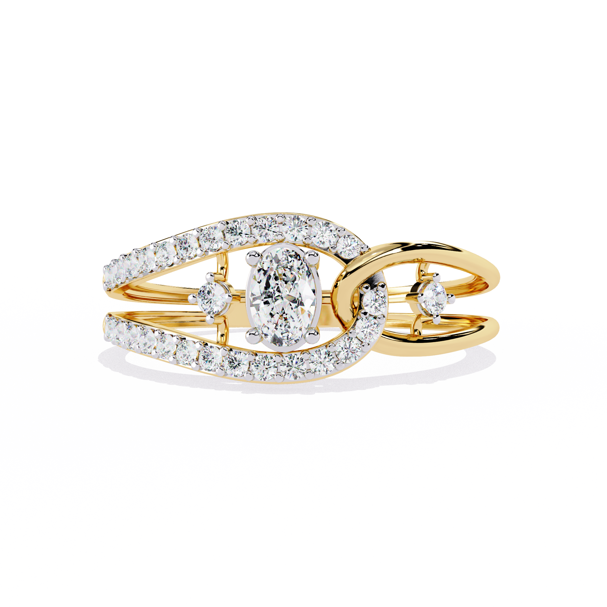 0.34 CT BLOOM LOOP BAND 18K