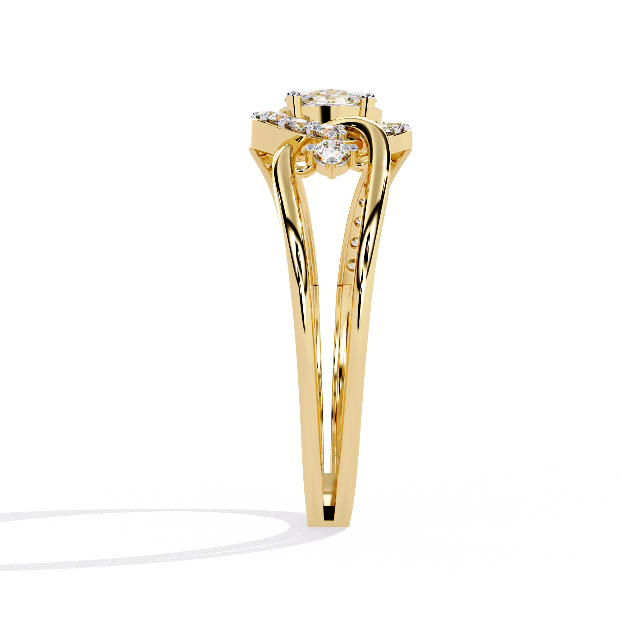 0.34 CT BLOOM LOOP BAND 18K