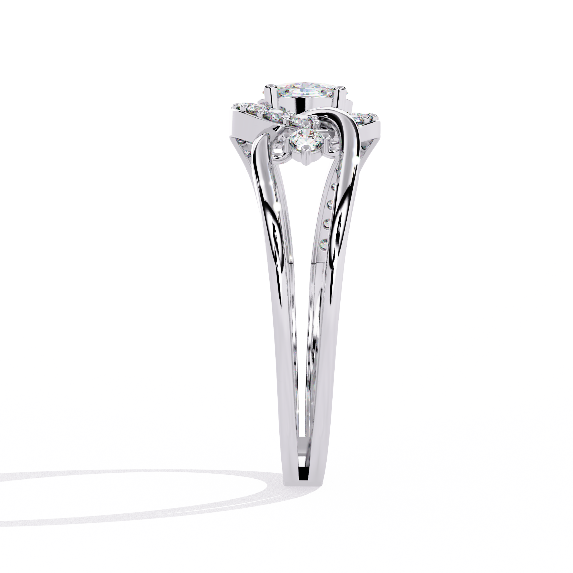 0.34 CT BLOOM LOOP BAND 18K