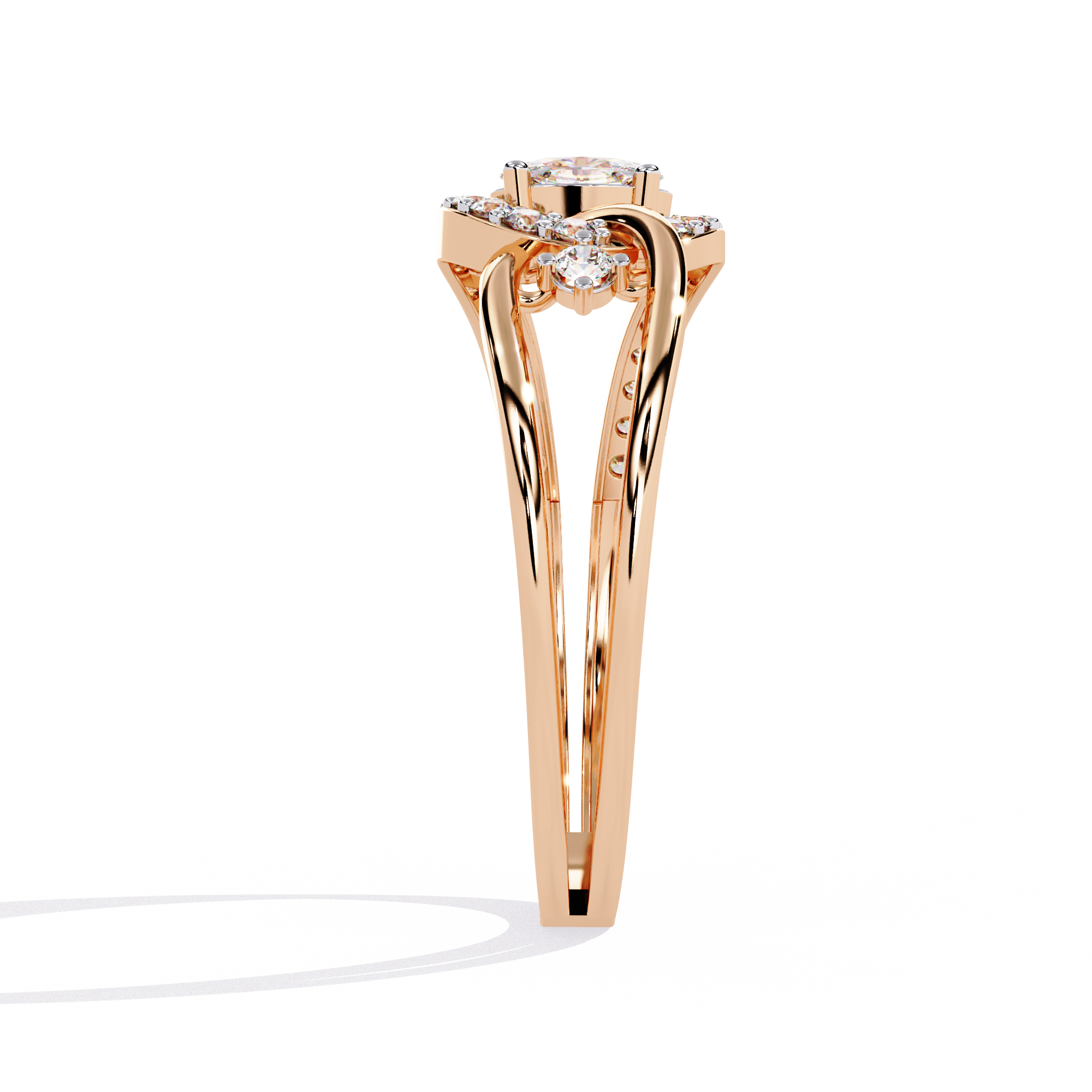 0.34 CT BLOOM LOOP BAND 18K
