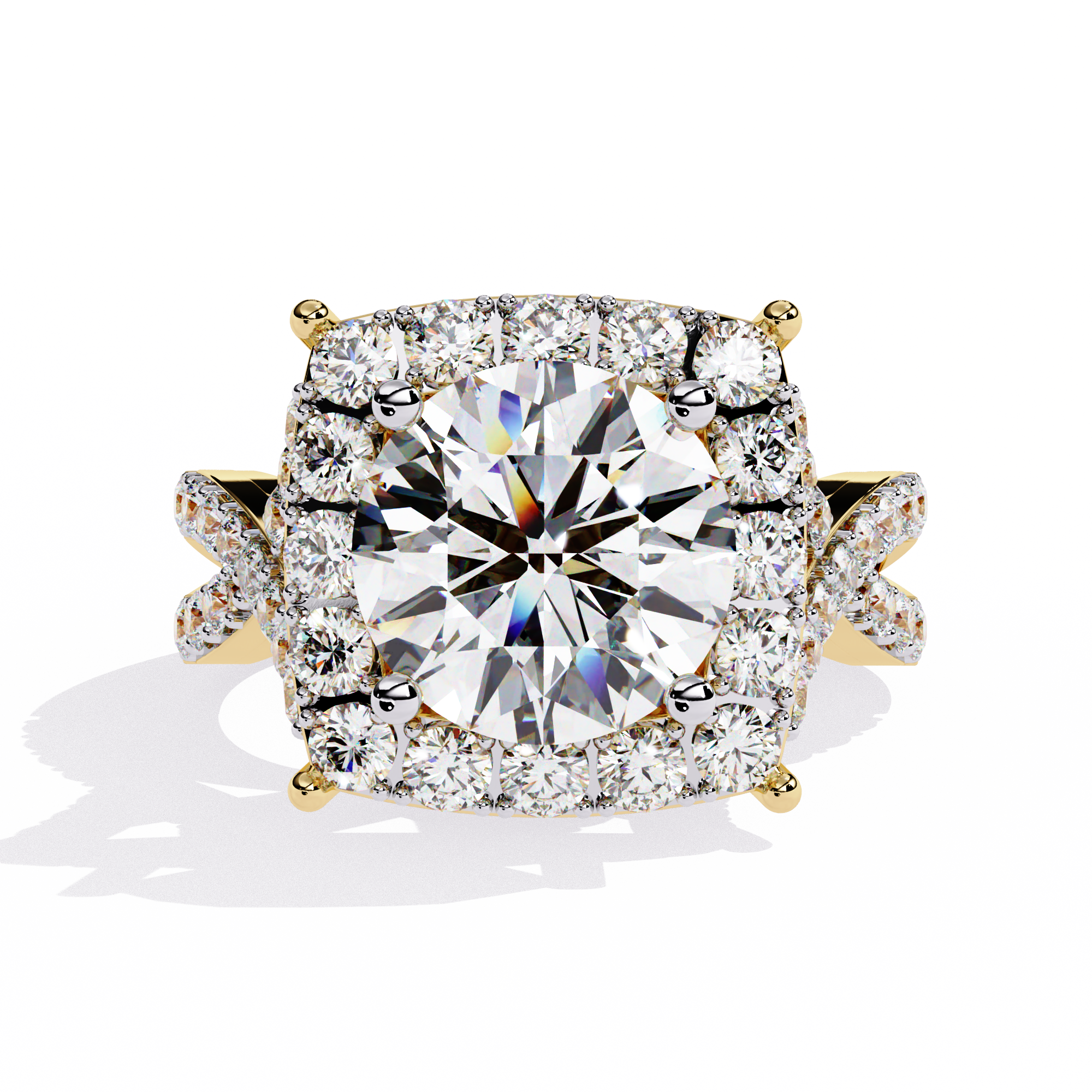3.40 CT CUSHION EMBRACE BAND