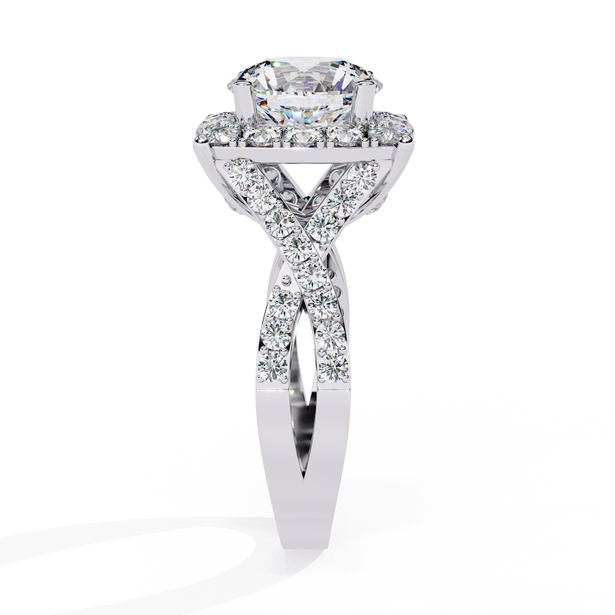 3.40 CT CUSHION EMBRACE BAND