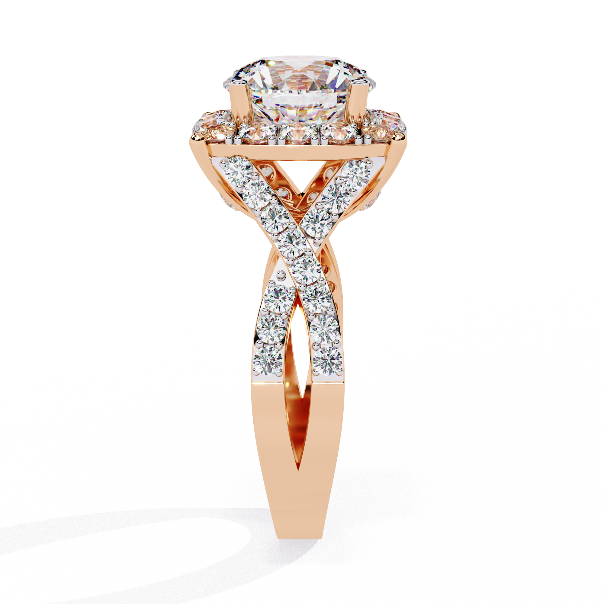3.40 CT CUSHION EMBRACE BAND