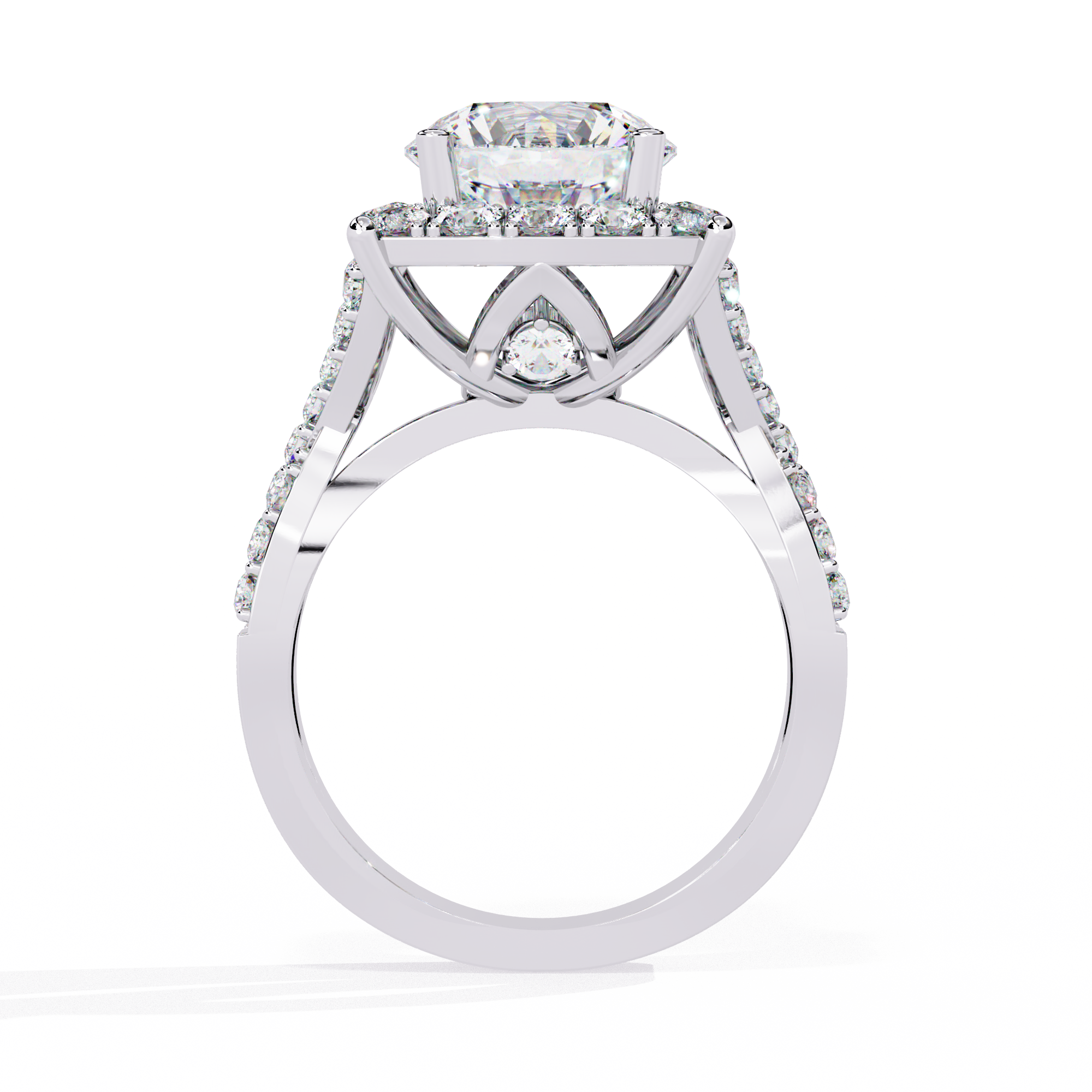 3.40 CT CUSHION EMBRACE BAND