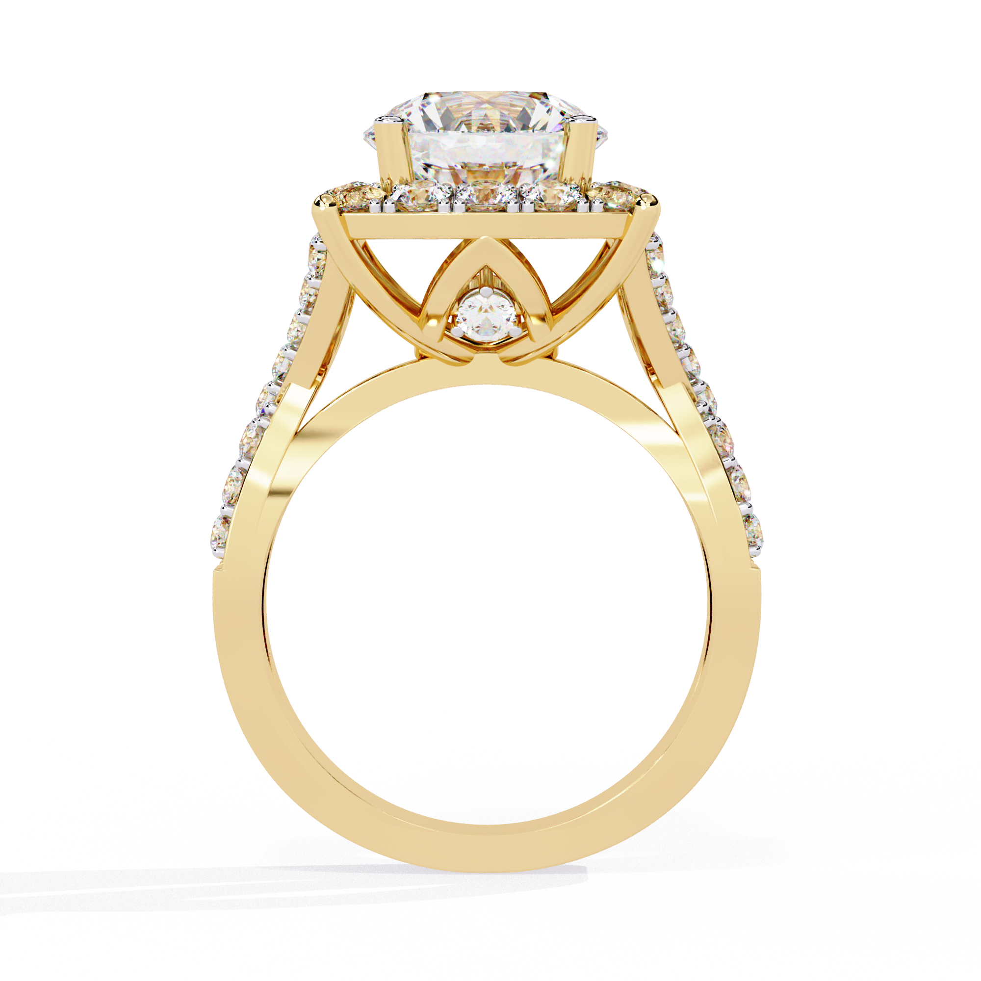 3.40 CT CUSHION EMBRACE BAND