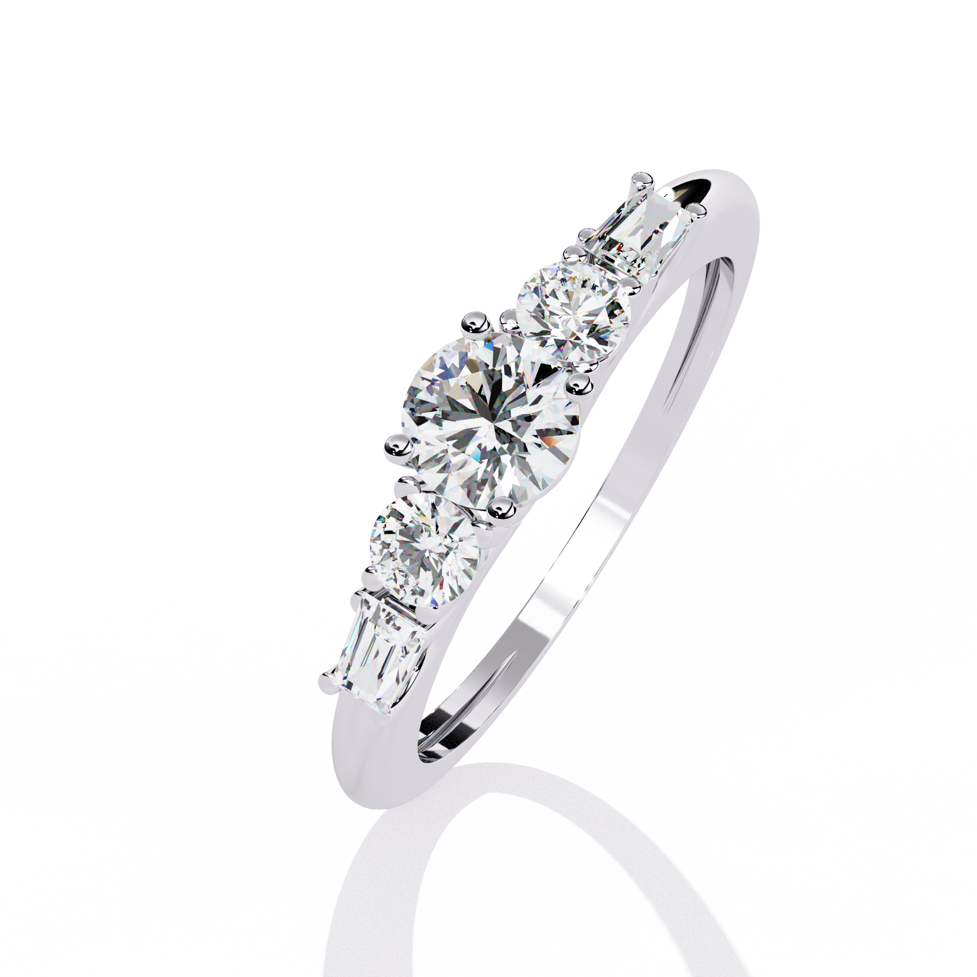 0.72 CT CELESTIAL CASCADE BAND 18K