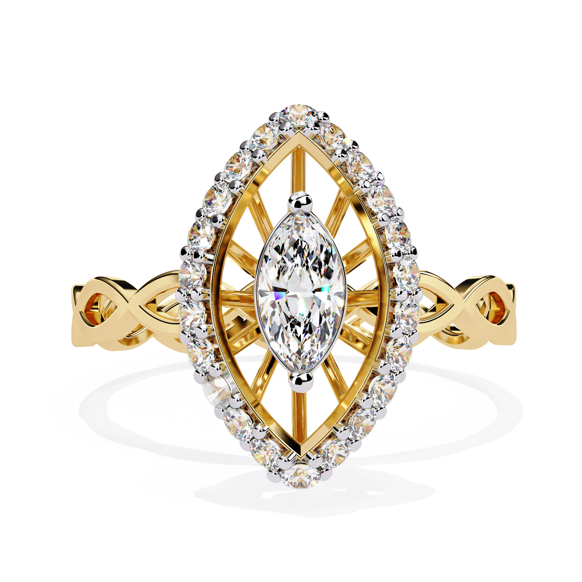 0.56 CT CELESTIAL LATTICE BAND 18K