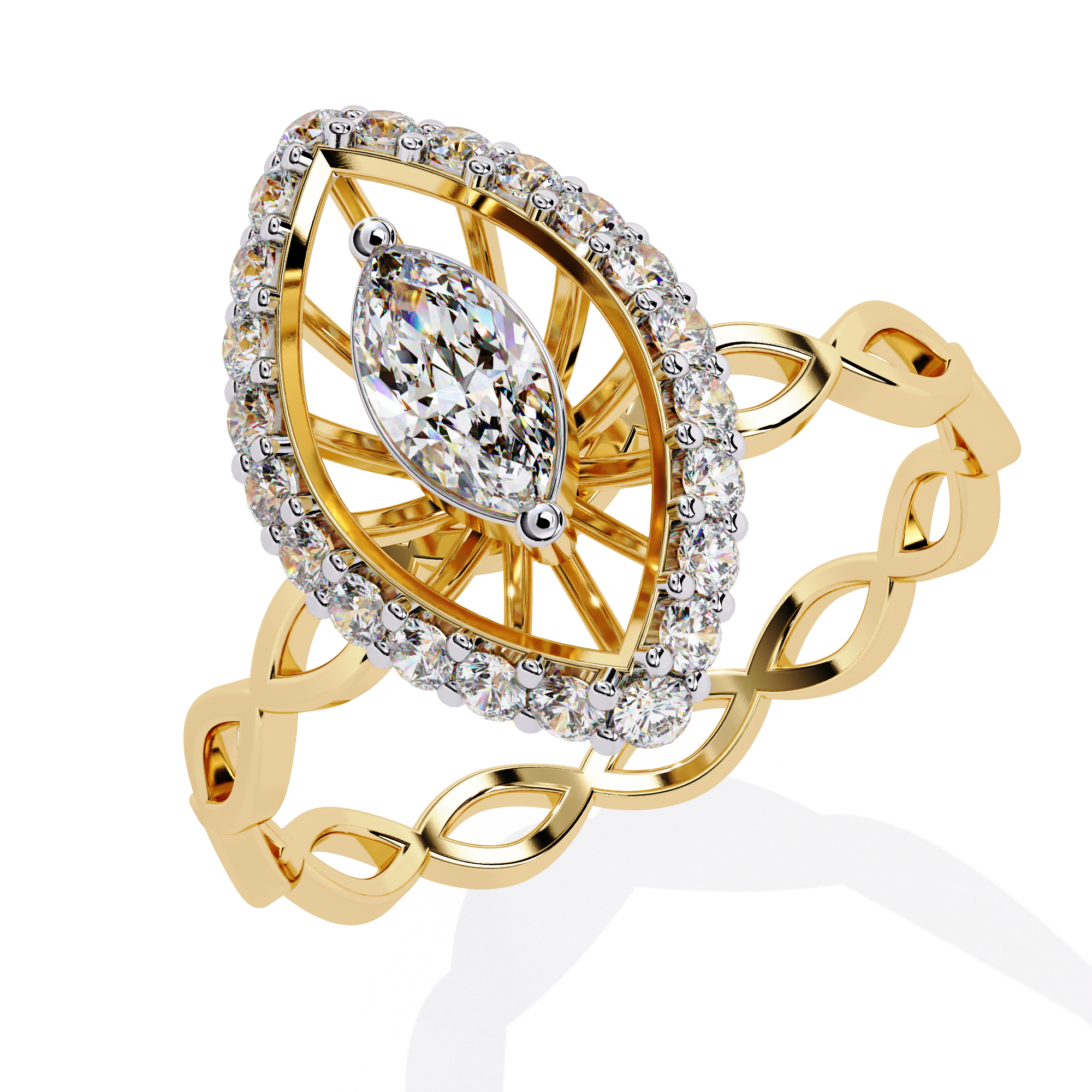0.56 CT CELESTIAL LATTICE BAND 18K