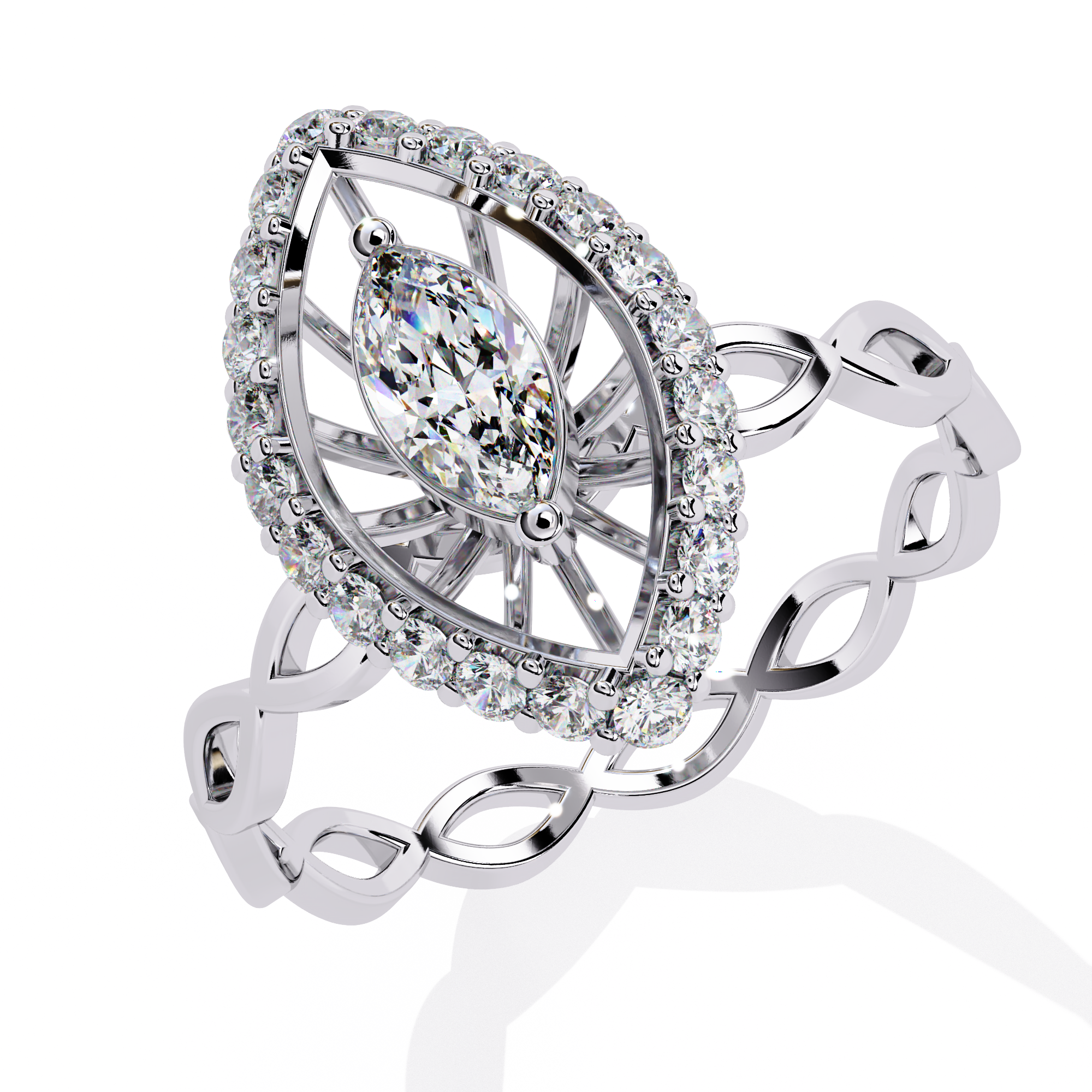 0.56 CT CELESTIAL LATTICE BAND 18K