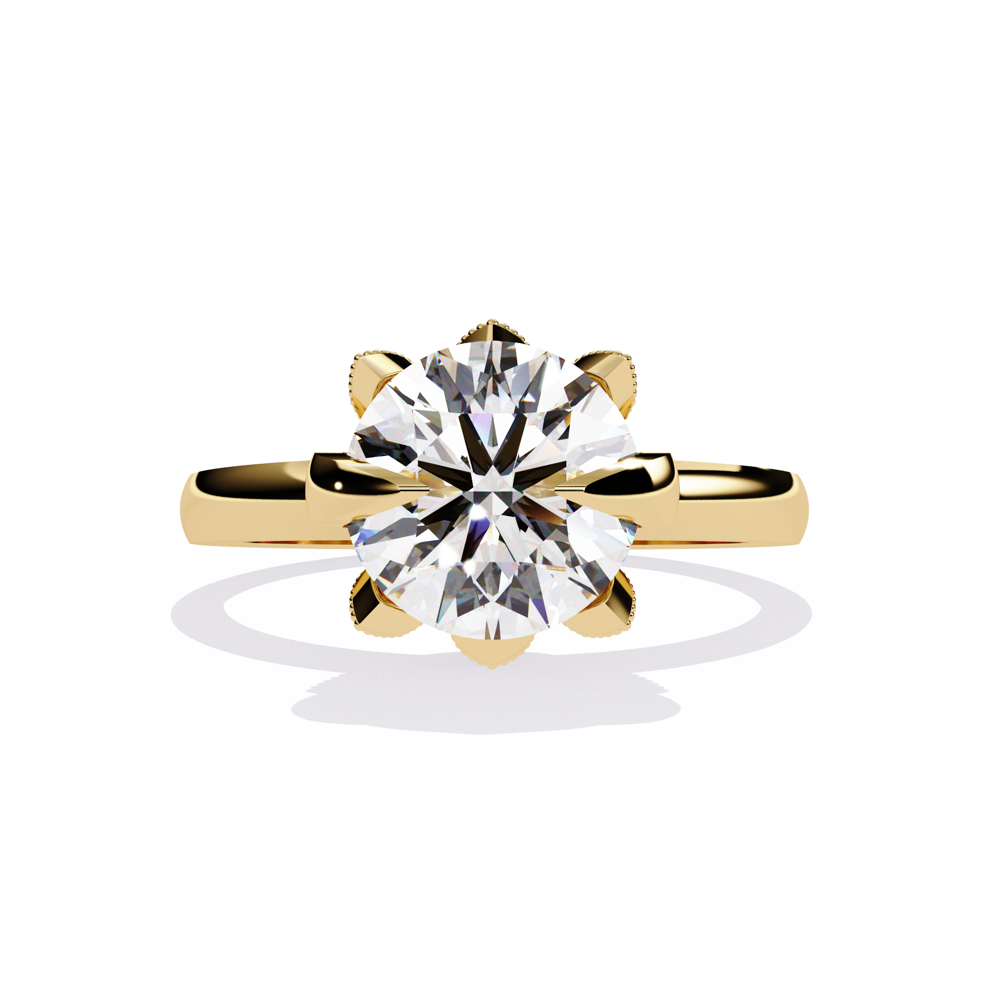 3.17 CT BLOOM SOLITAIRE BAND 18K