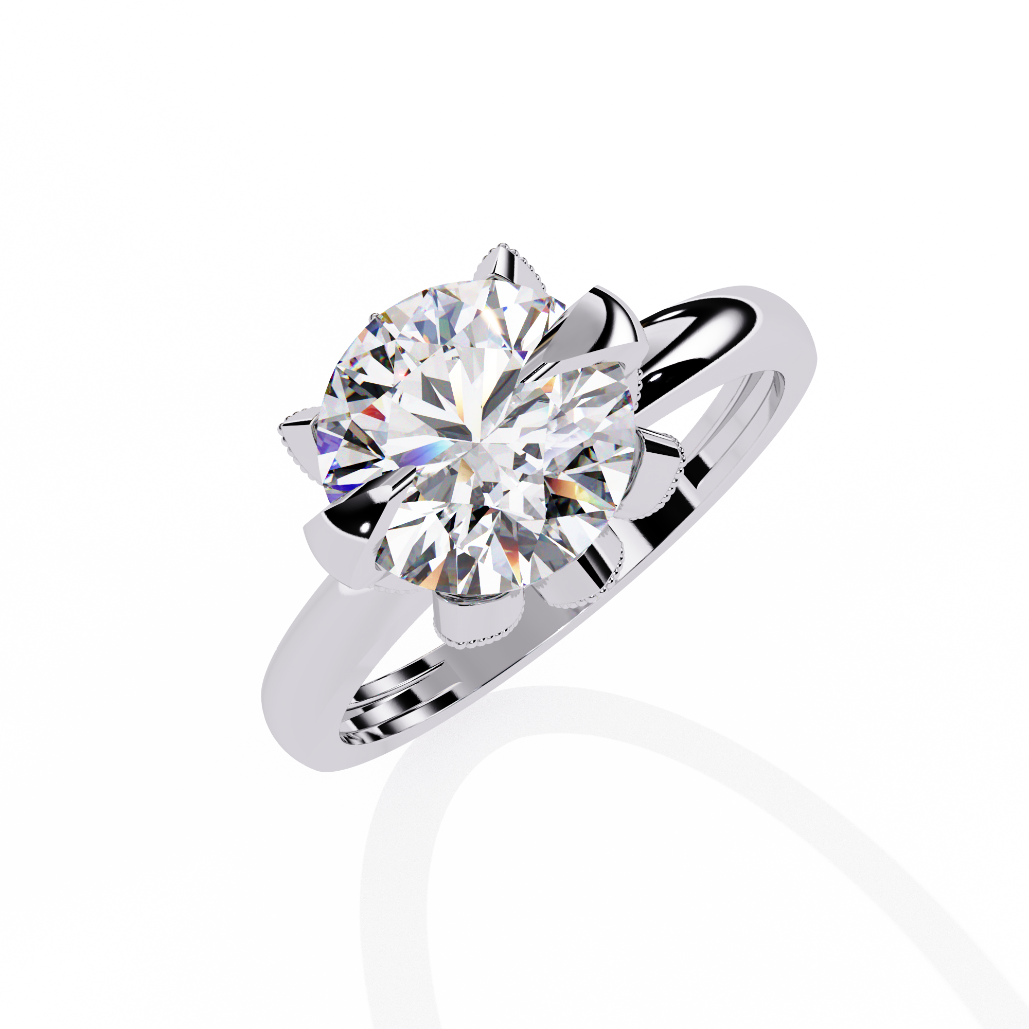 3.17 CT BLOOM SOLITAIRE BAND 18K