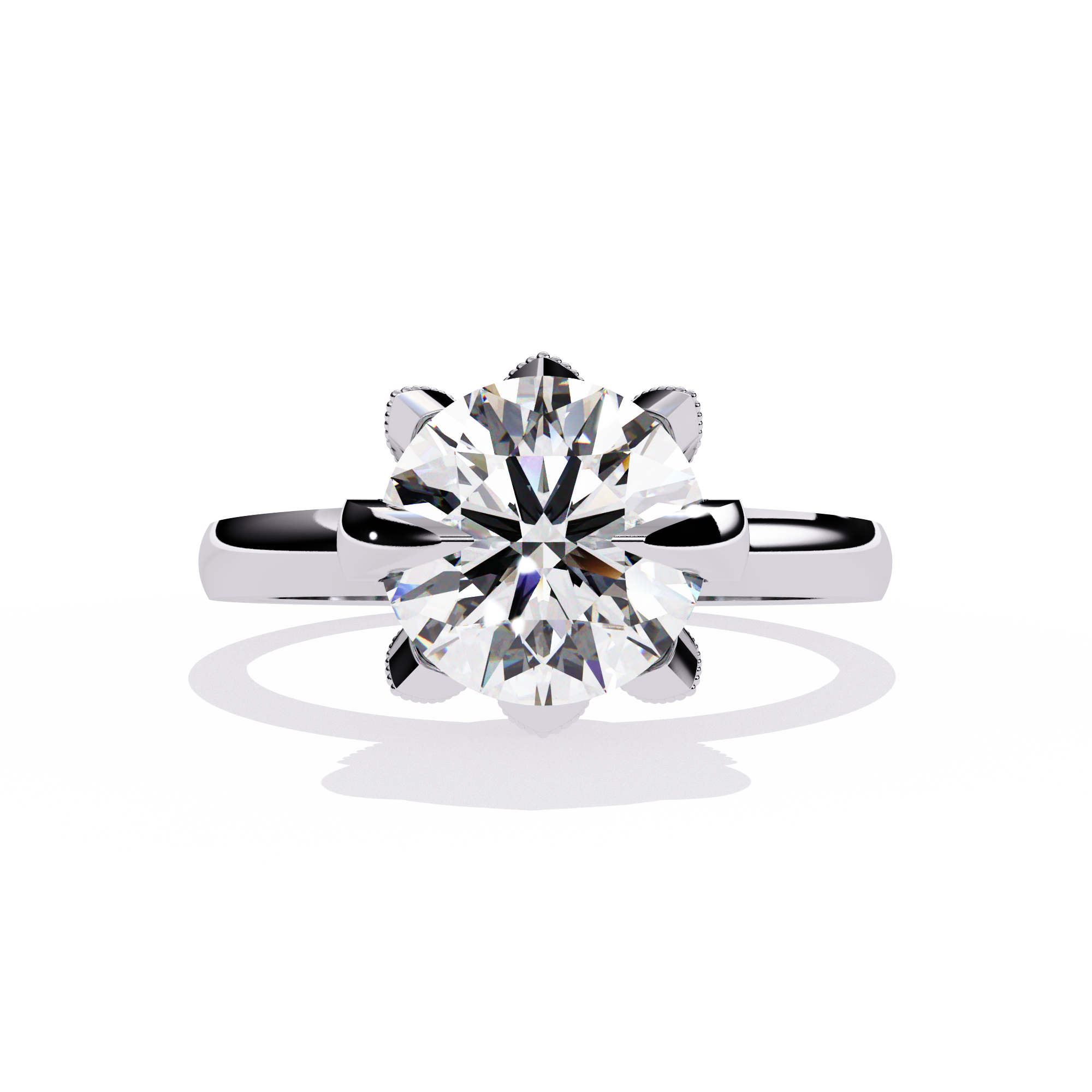 3.17 CT BLOOM SOLITAIRE BAND 18K