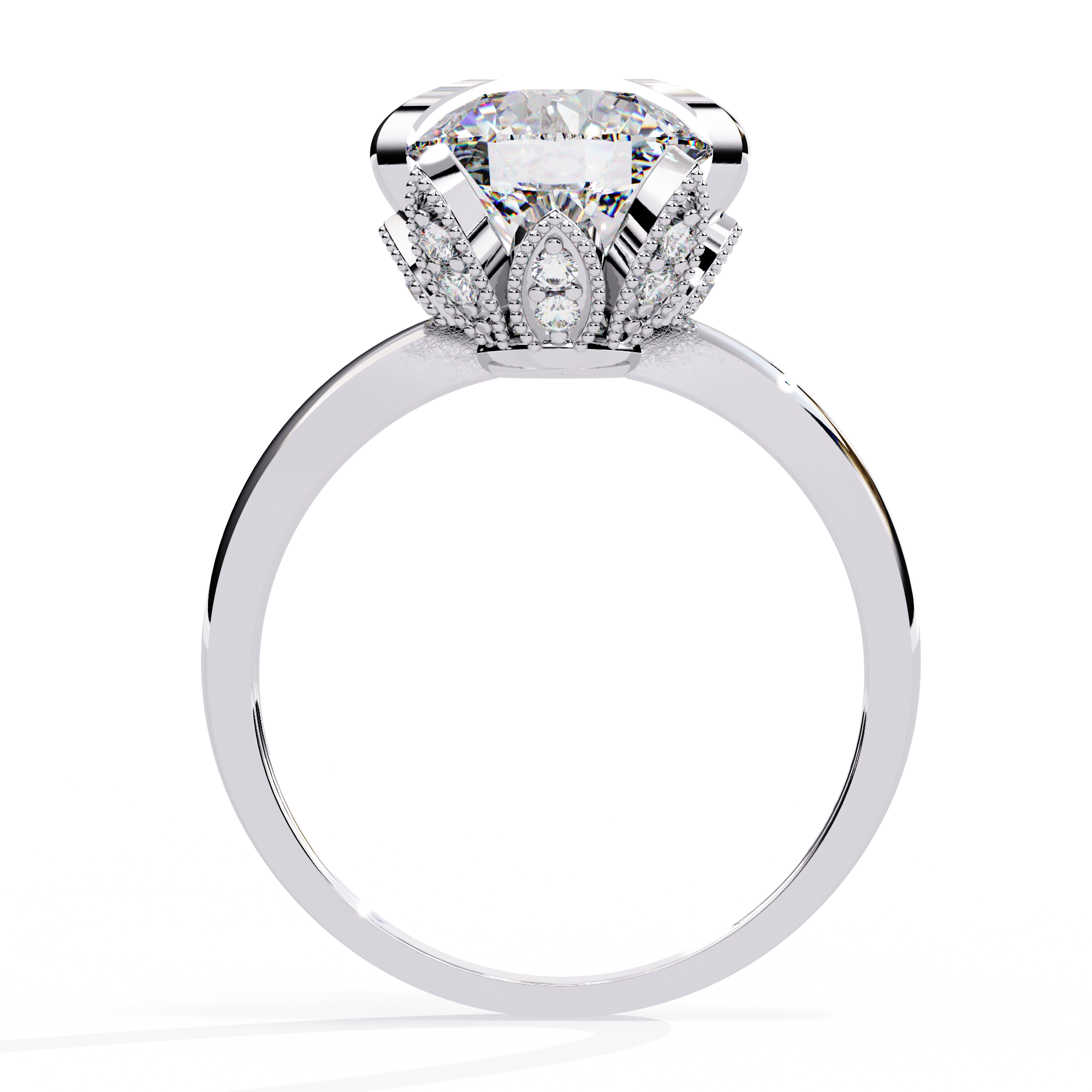 3.17 CT BLOOM SOLITAIRE BAND 18K