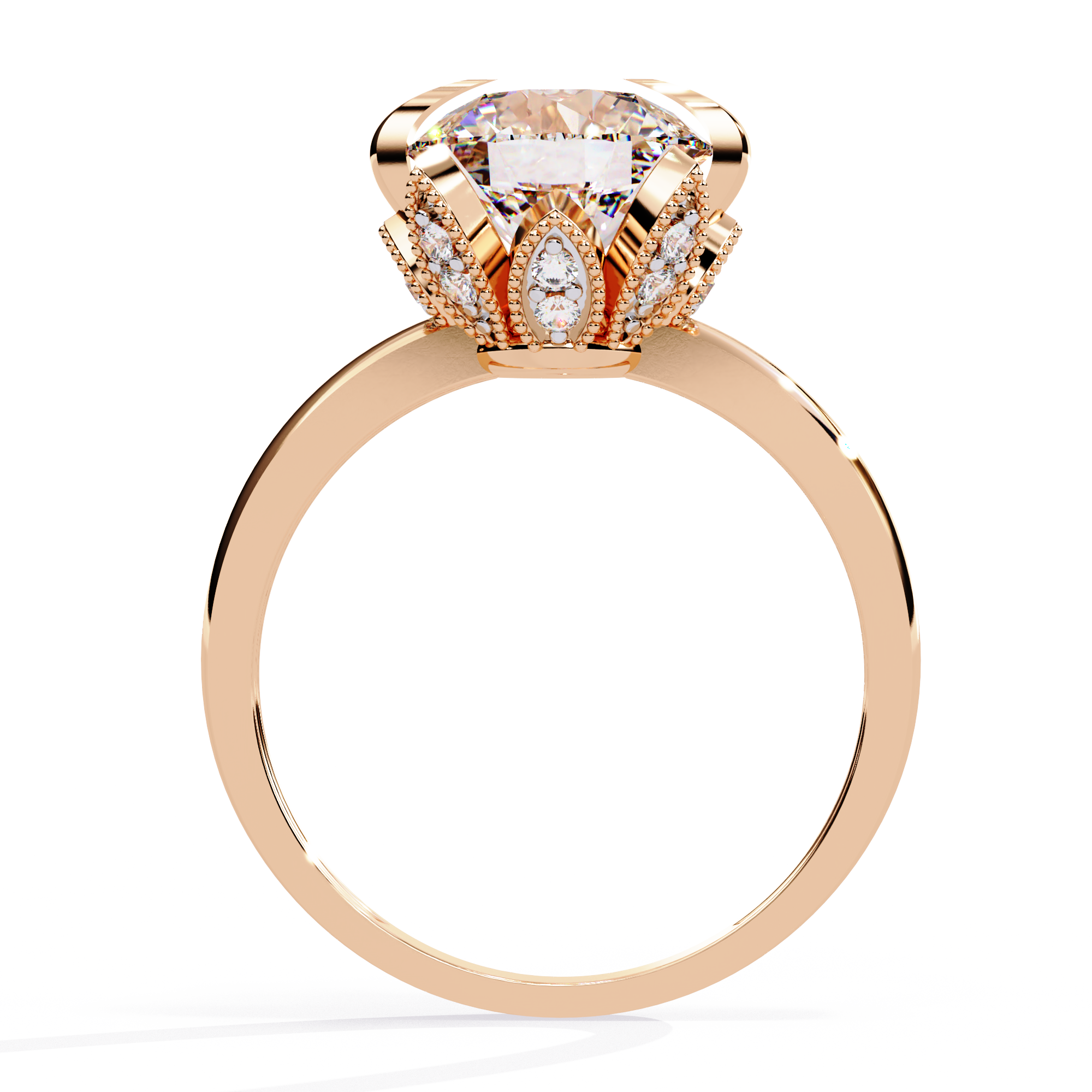 3.17 CT BLOOM SOLITAIRE BAND 18K