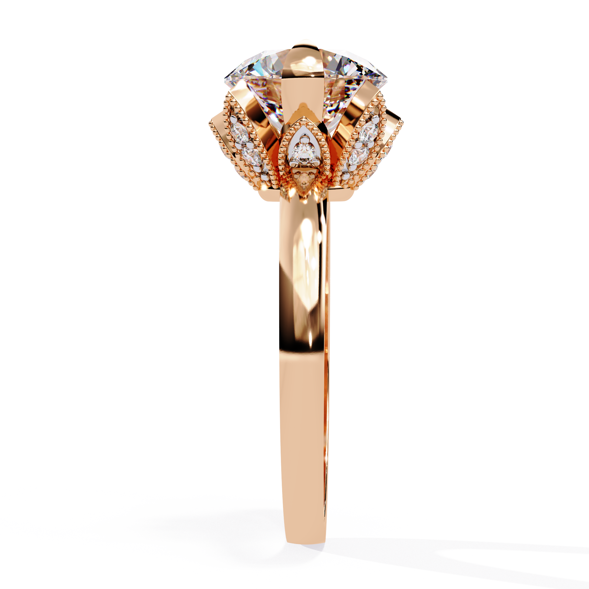 3.17 CT BLOOM SOLITAIRE BAND 18K