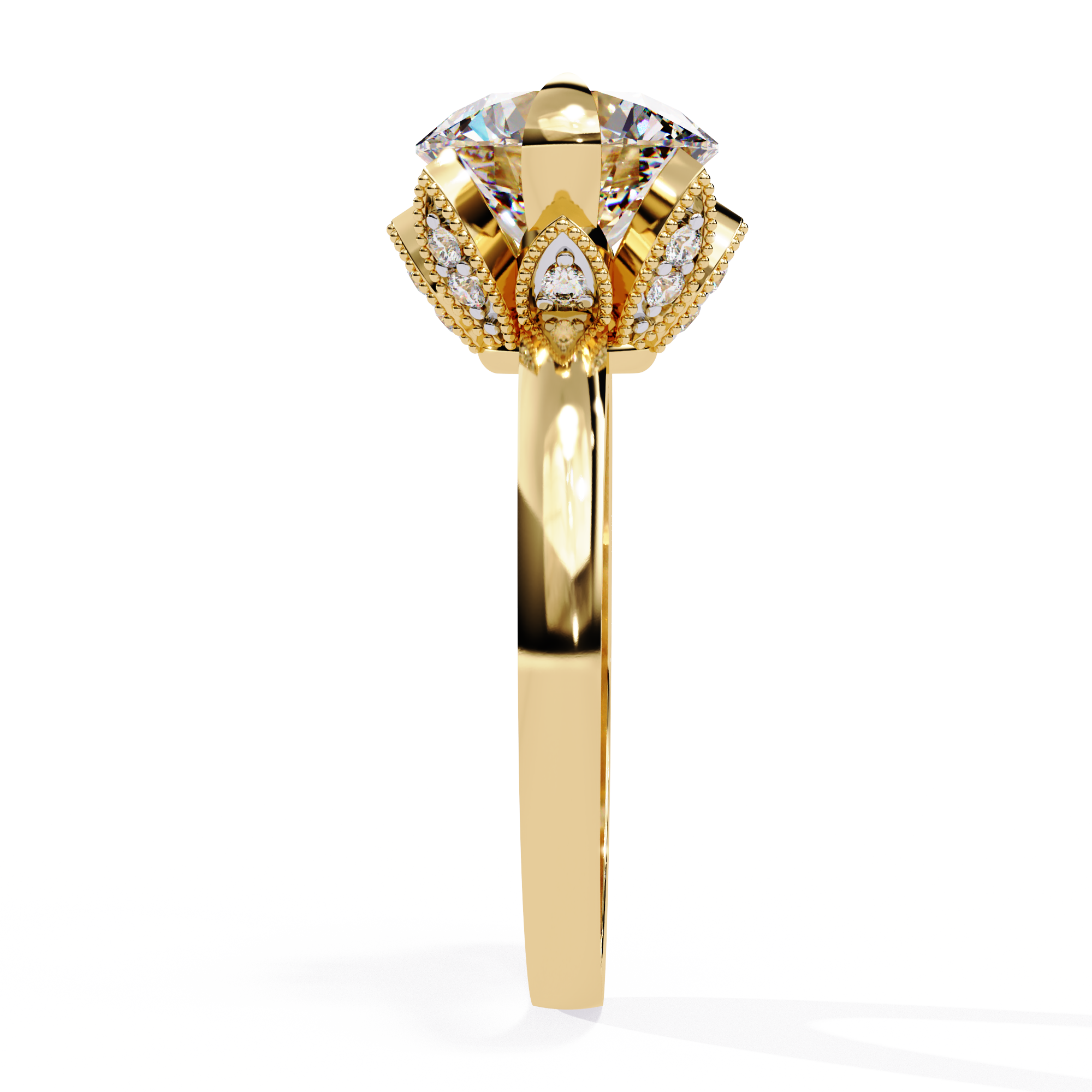 3.17 CT BLOOM SOLITAIRE BAND 18K