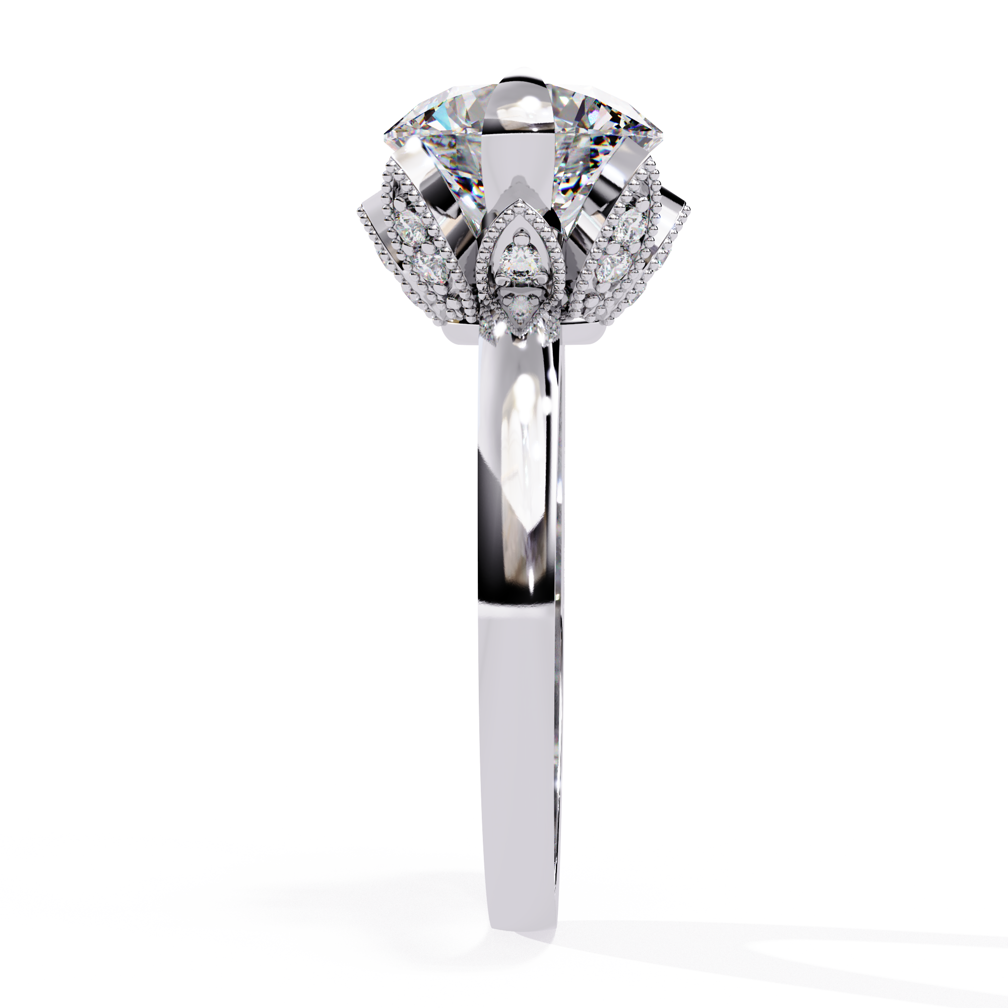 3.17 CT BLOOM SOLITAIRE BAND 18K