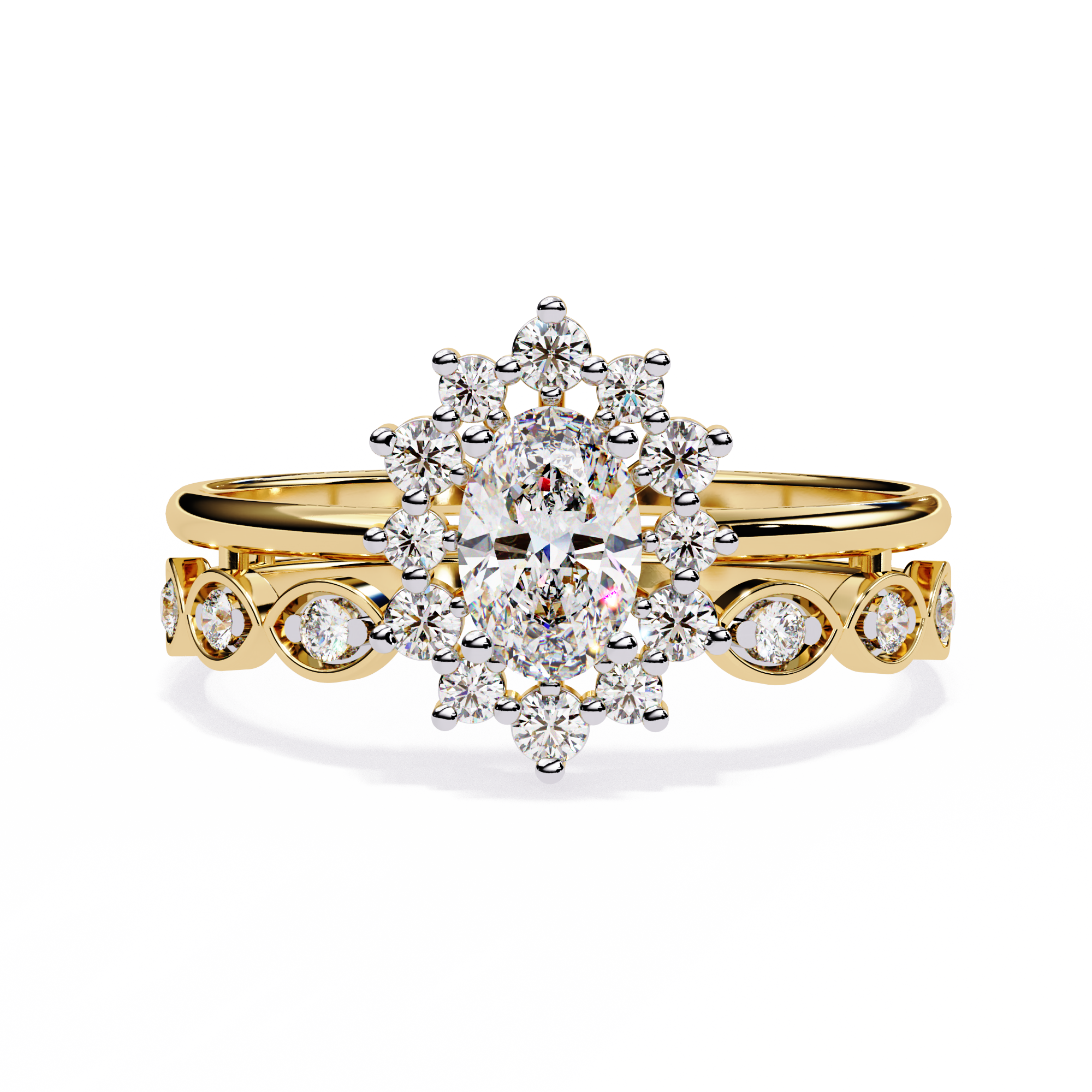 0.58 CT ECLIPSE BLOSSOM BAND 18K