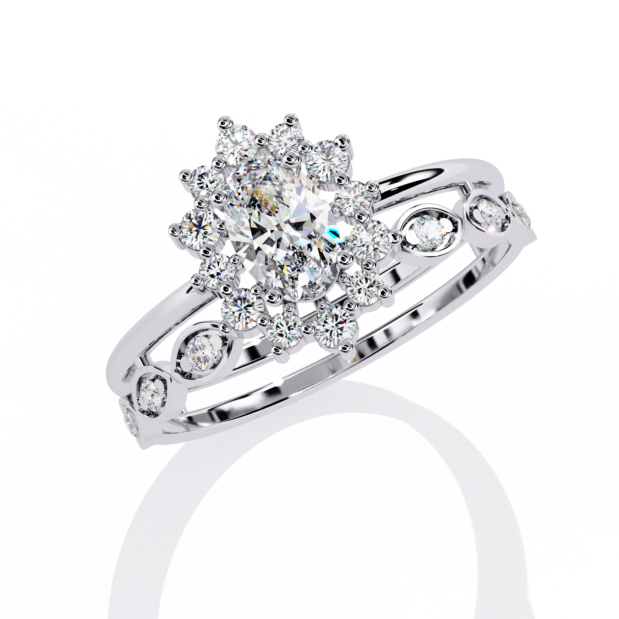 0.58 CT ECLIPSE BLOSSOM BAND 18K