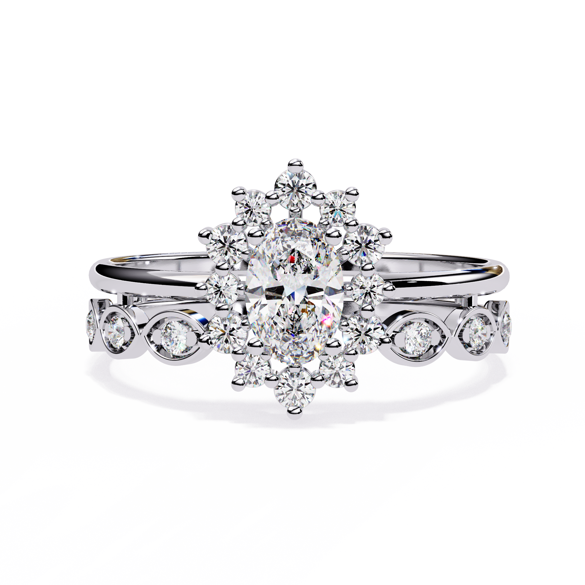 0.58 CT ECLIPSE BLOSSOM BAND 18K