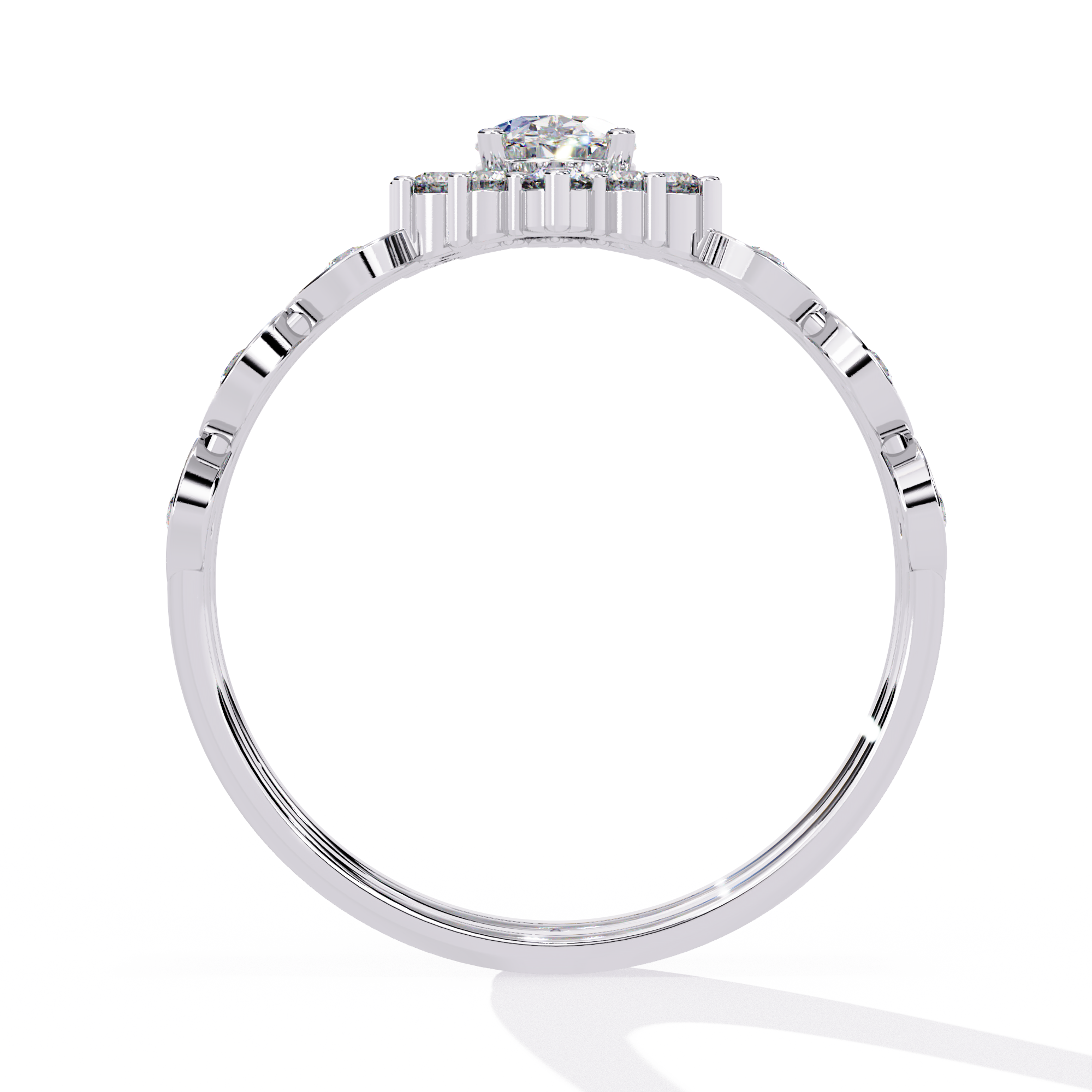 0.58 CT ECLIPSE BLOSSOM BAND 18K