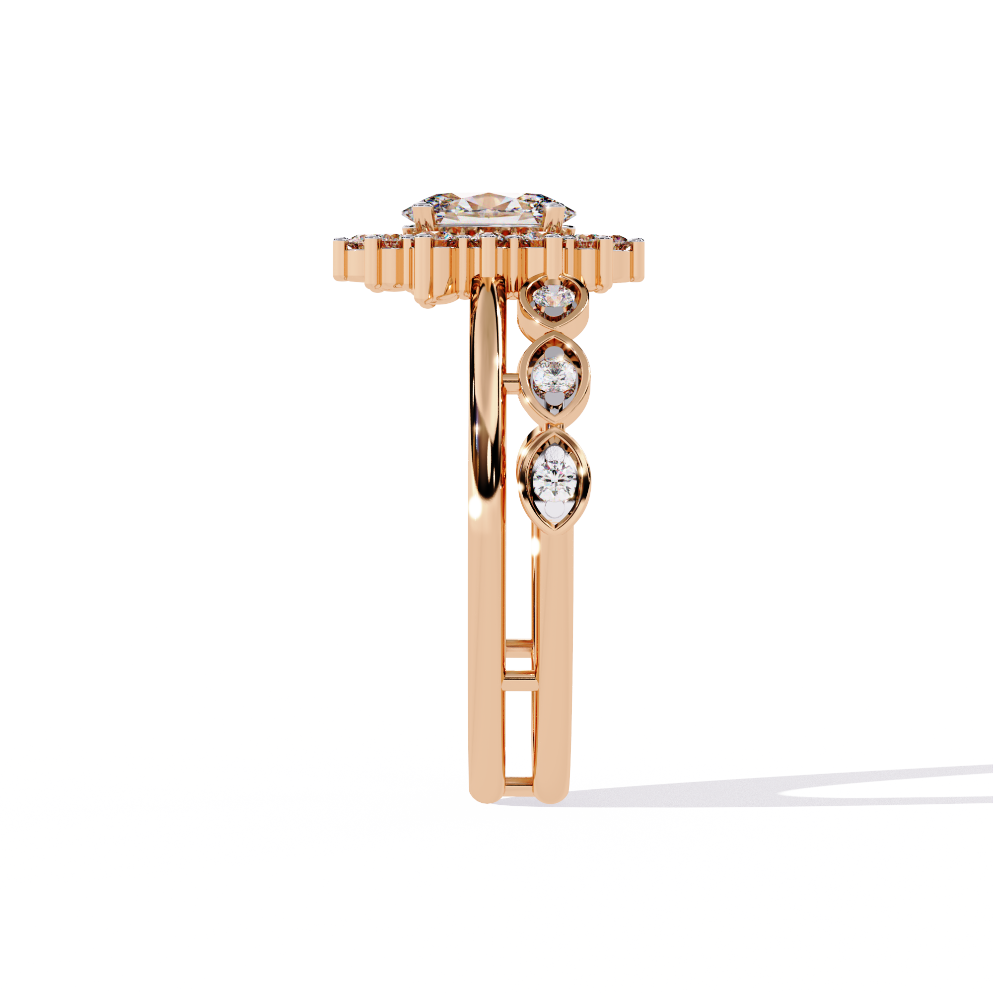0.58 CT ECLIPSE BLOSSOM BAND 18K