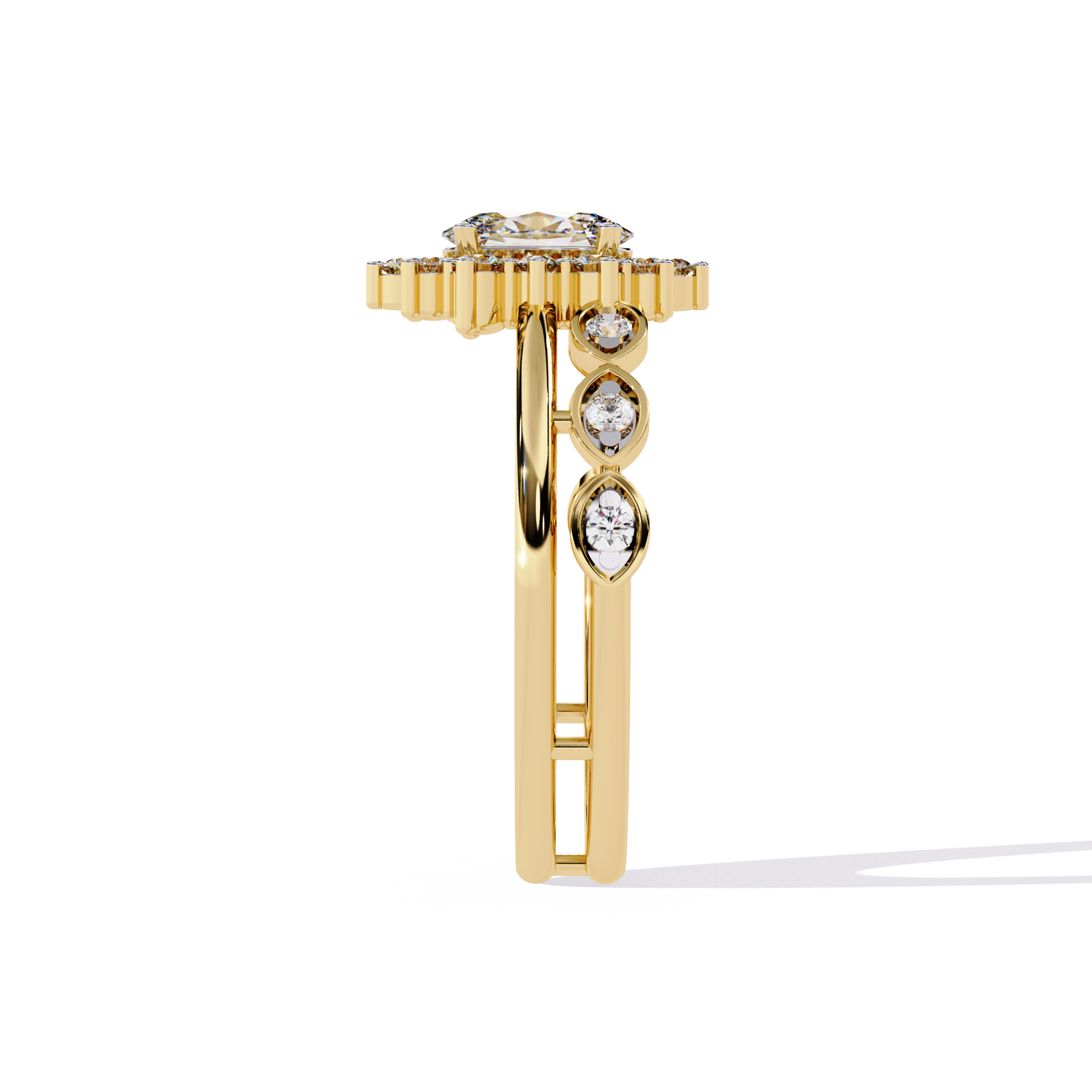 0.58 CT ECLIPSE BLOSSOM BAND 18K