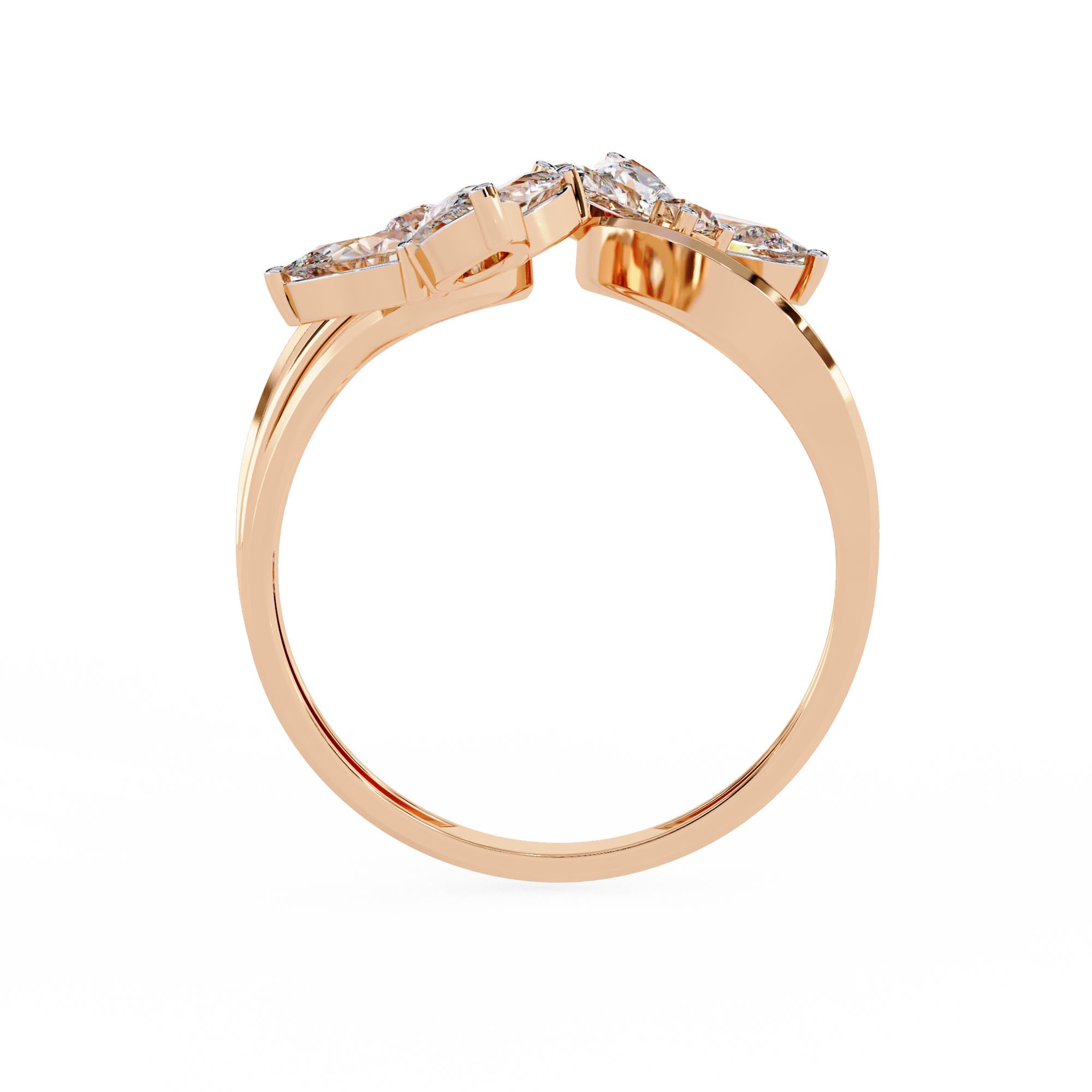 0.99 CT TWIN BLOSSOM BAND