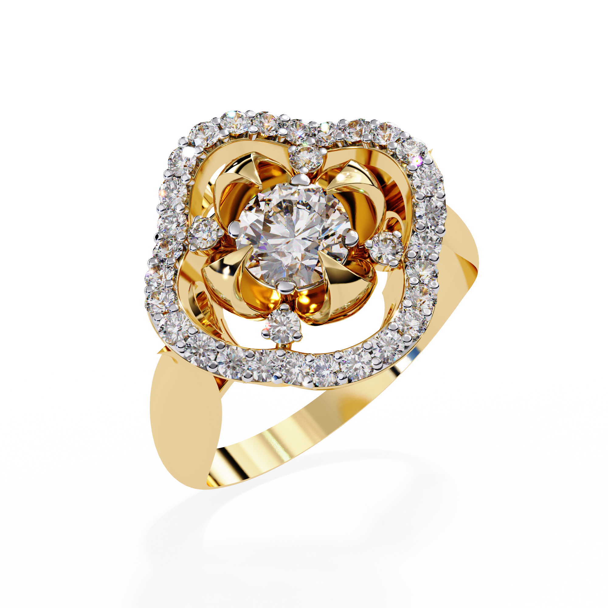 0.81 CT PETAL HALO BAND