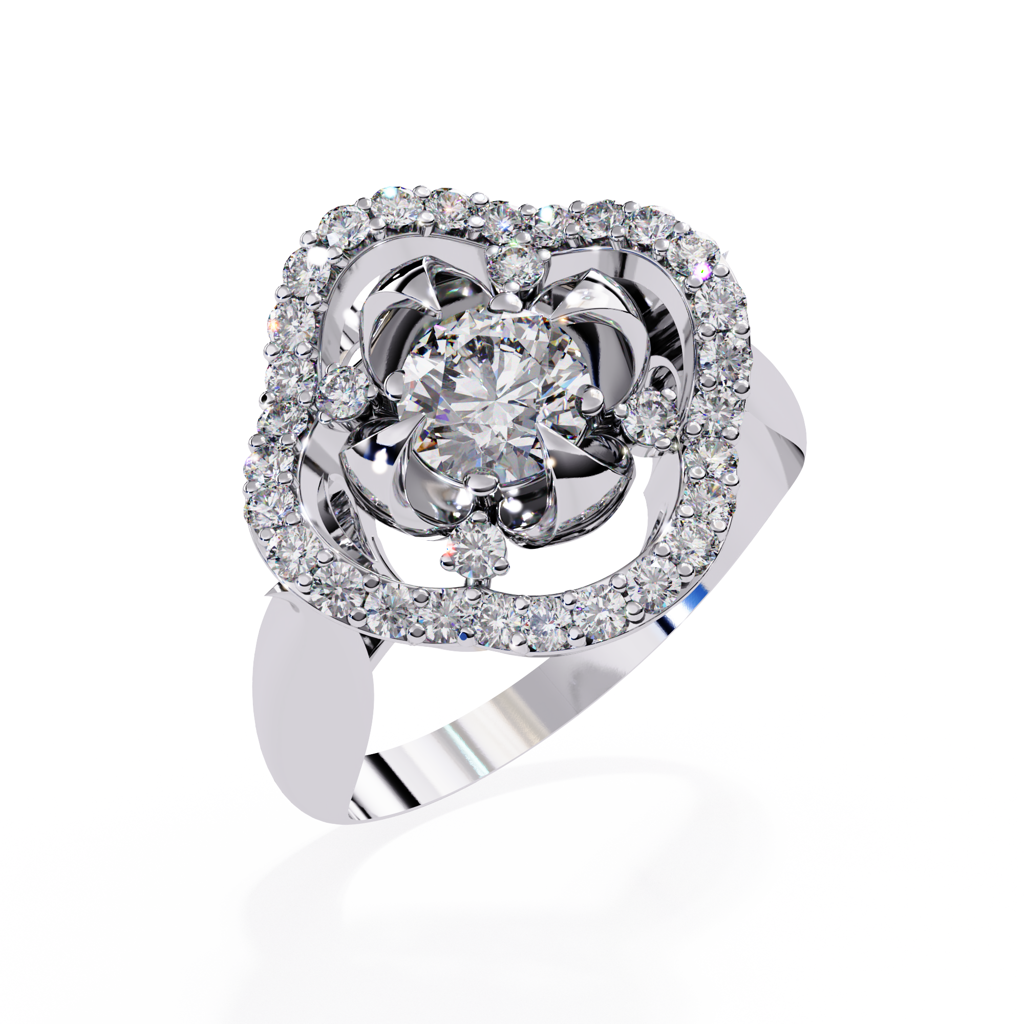0.81 CT PETAL HALO BAND