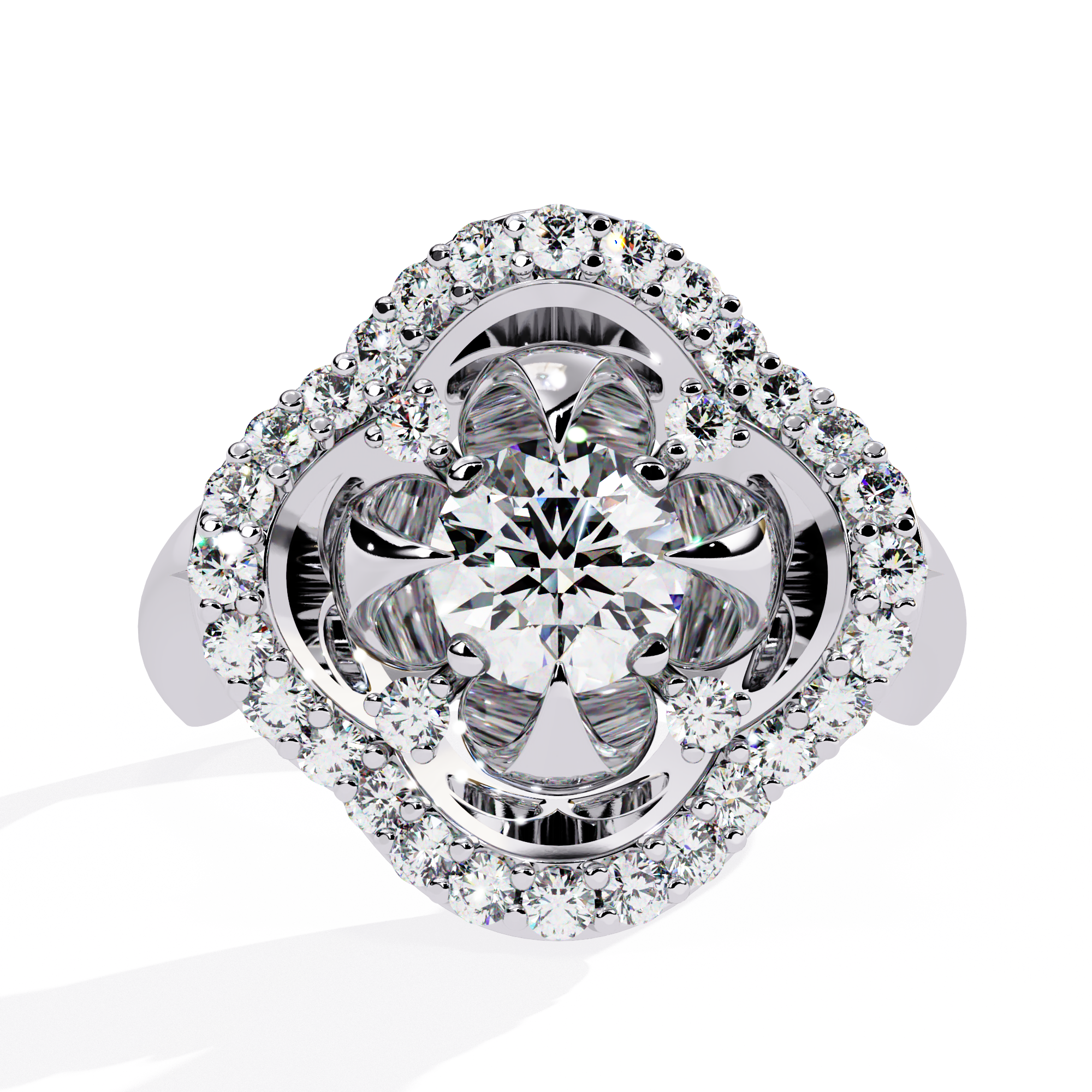 0.81 CT PETAL HALO BAND
