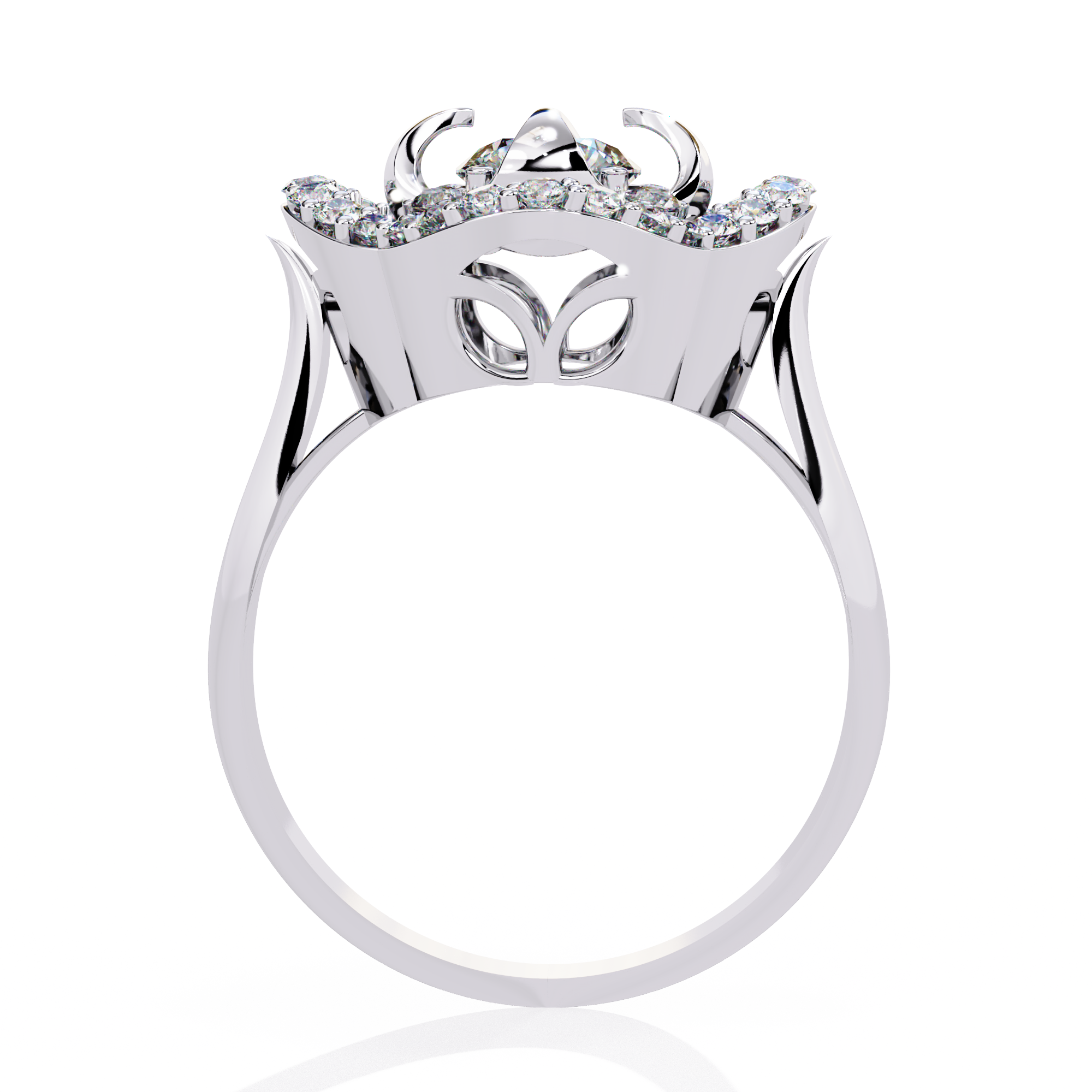 0.81 CT PETAL HALO BAND