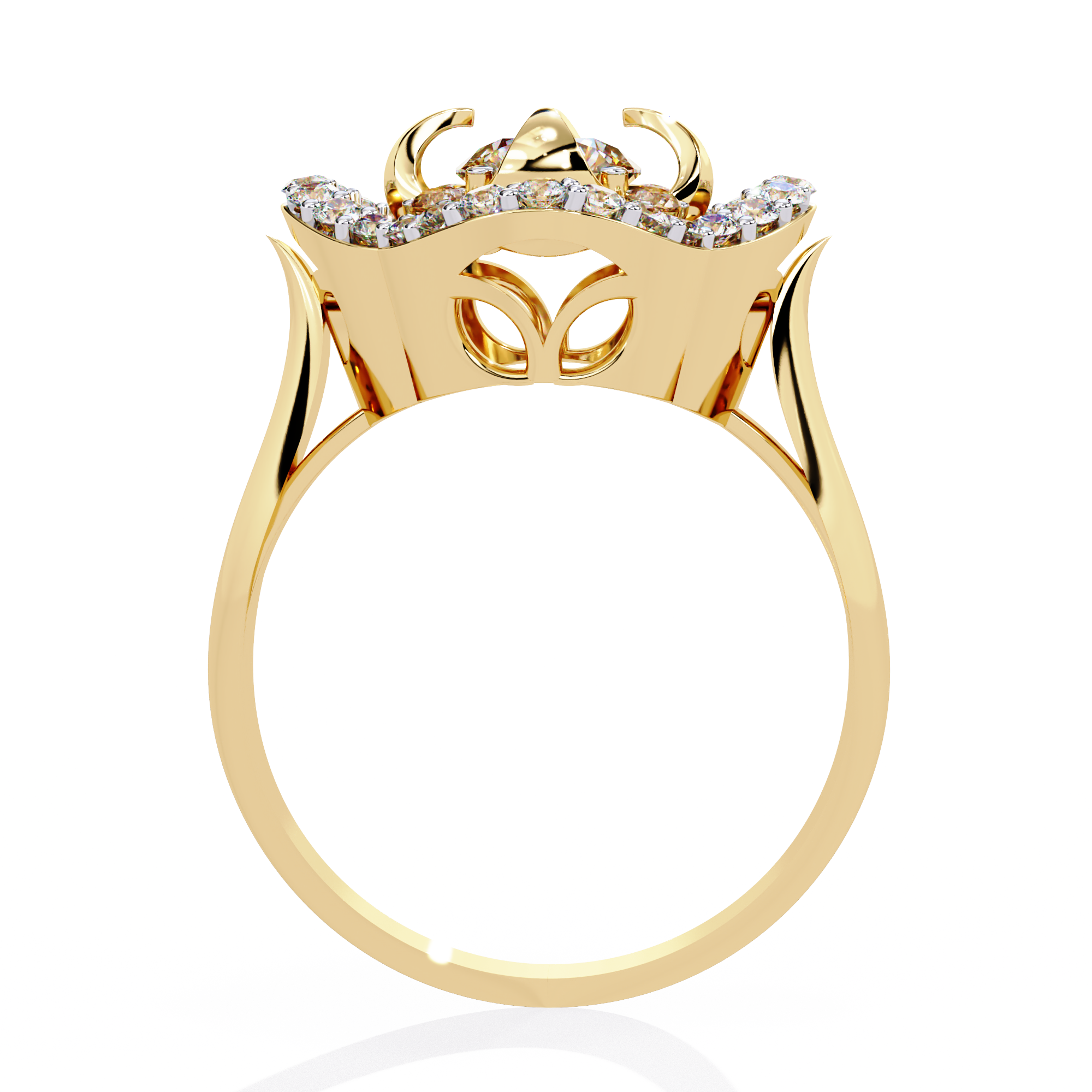 0.81 CT PETAL HALO BAND