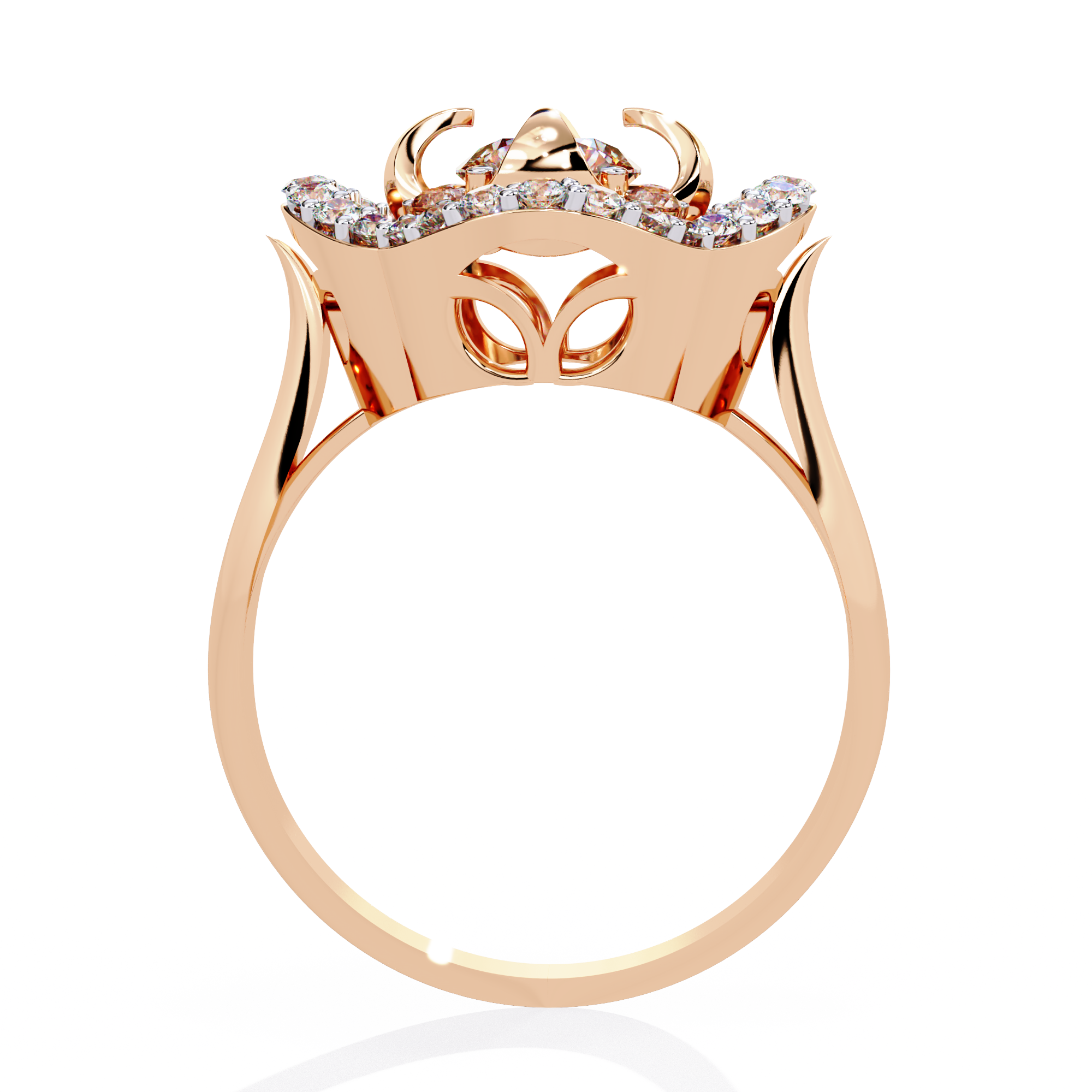 0.81 CT PETAL HALO BAND