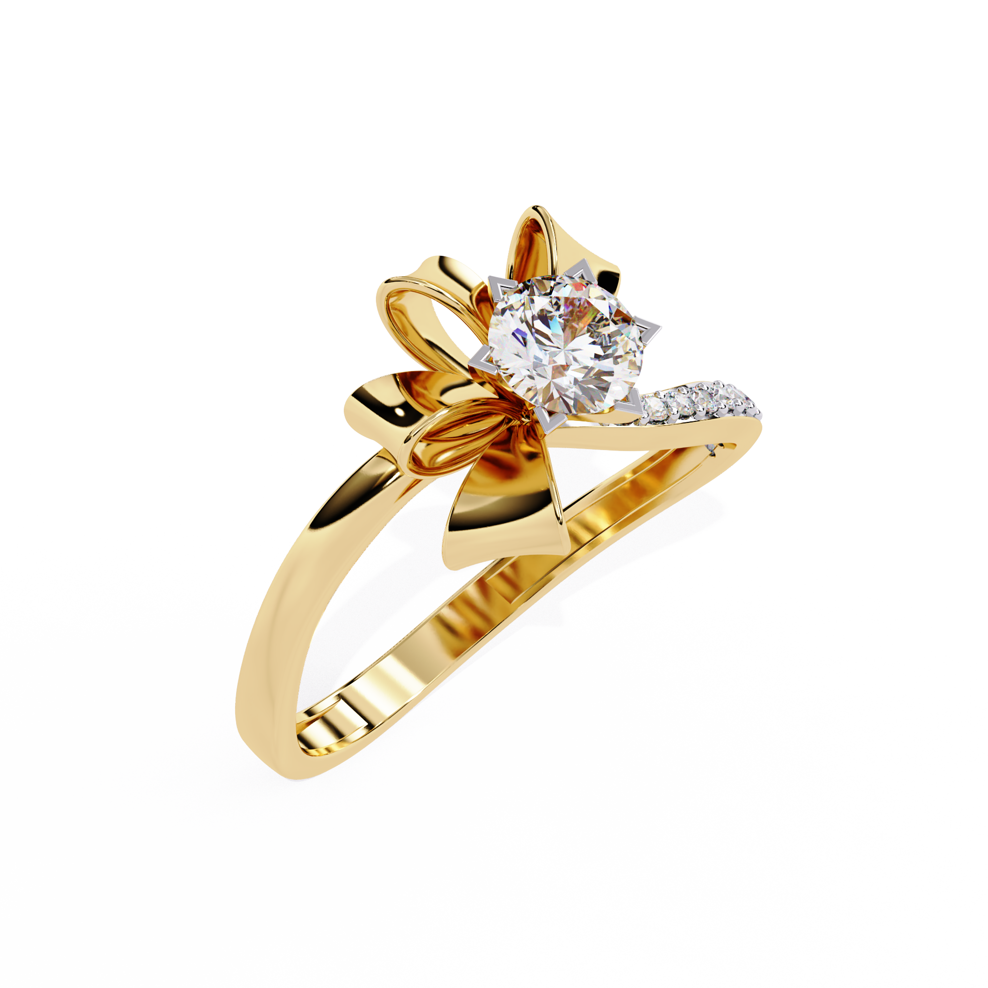 0.50 CT LOTUS BLOOM BAND 18K