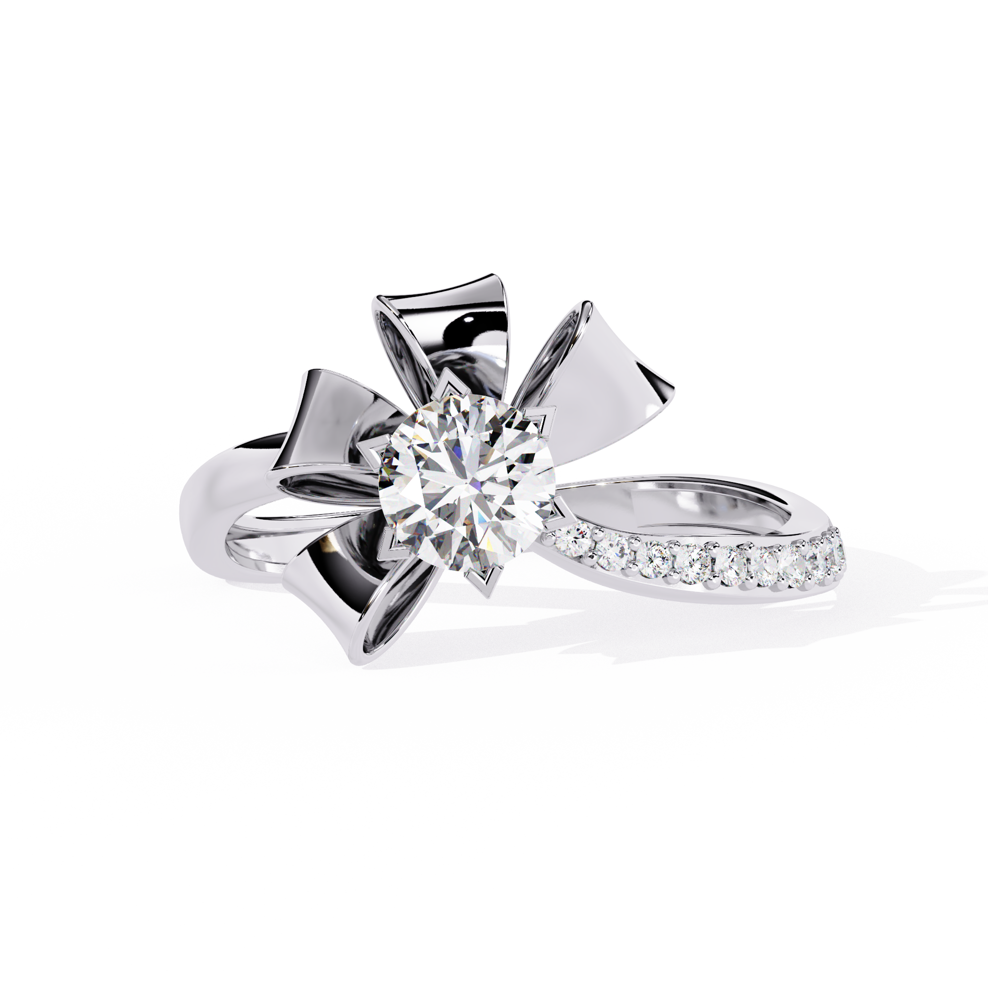 0.50 CT LOTUS BLOOM BAND 18K