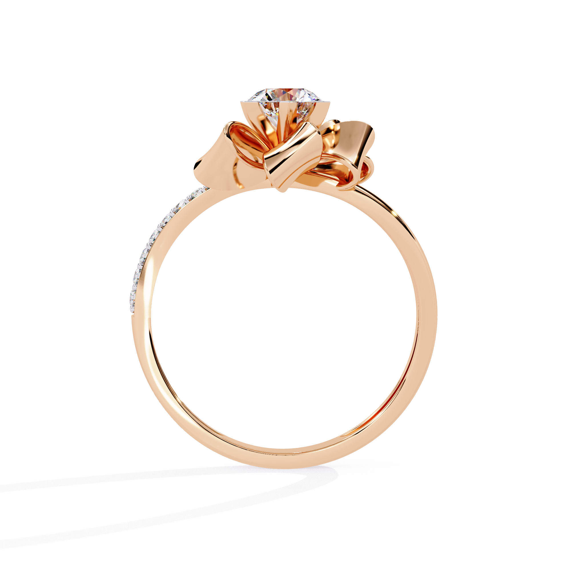 0.50 CT LOTUS BLOOM BAND 18K