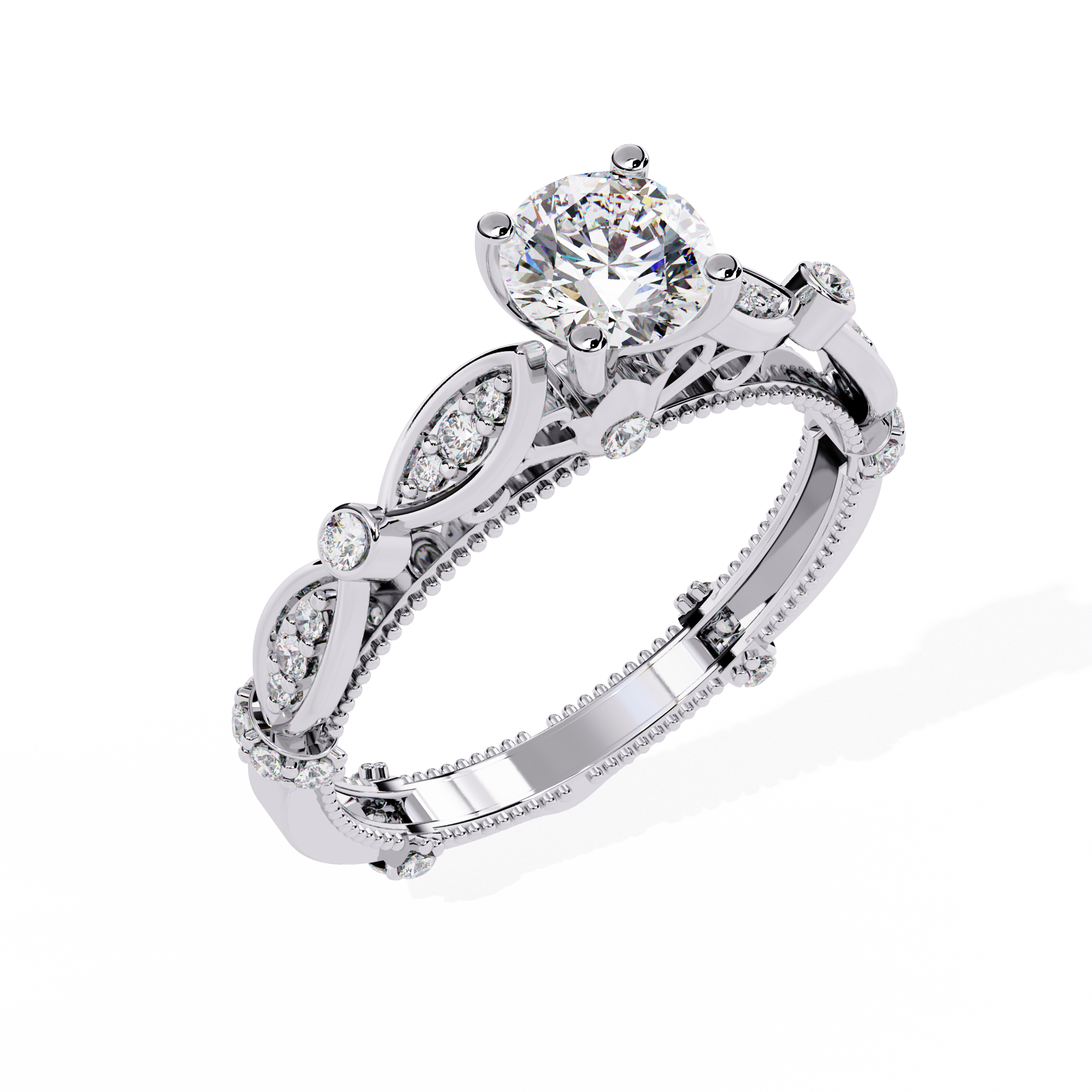 0.84 CT VINTAGE VINE BAND 18K