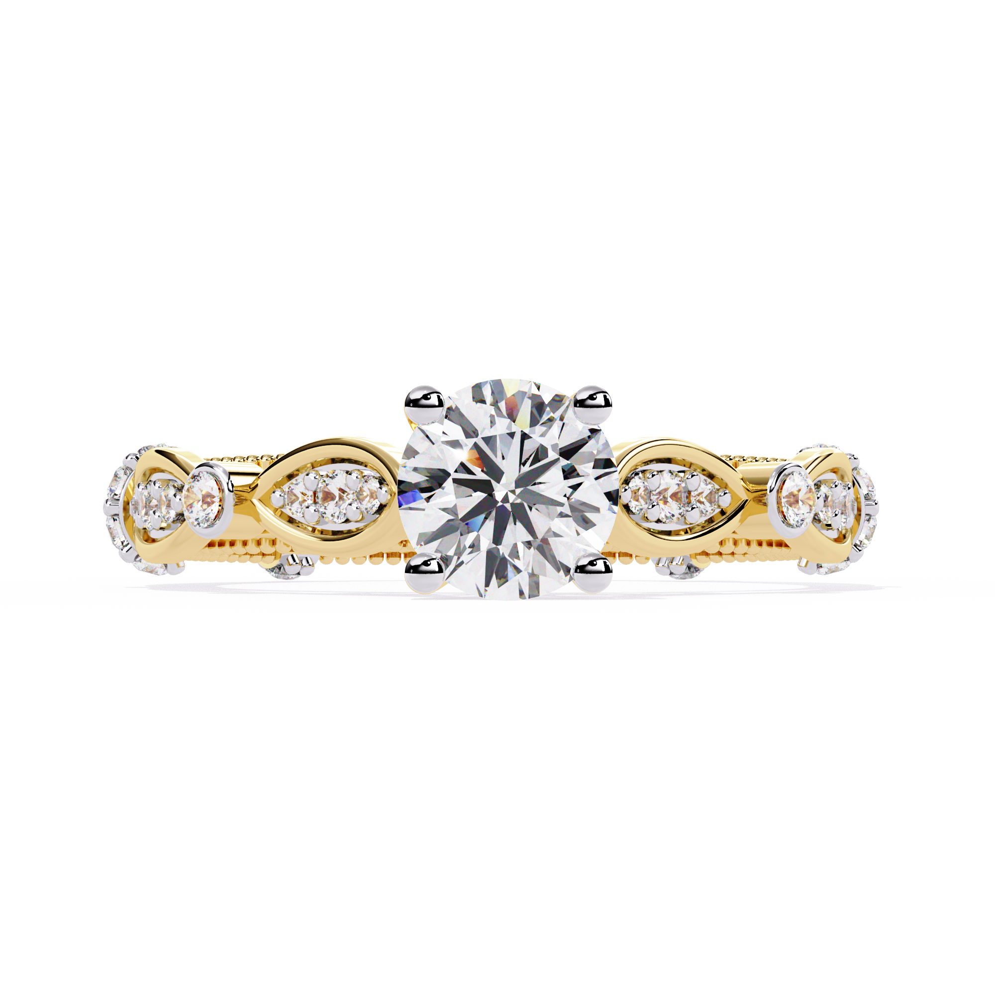 0.84 CT VINTAGE VINE BAND 18K